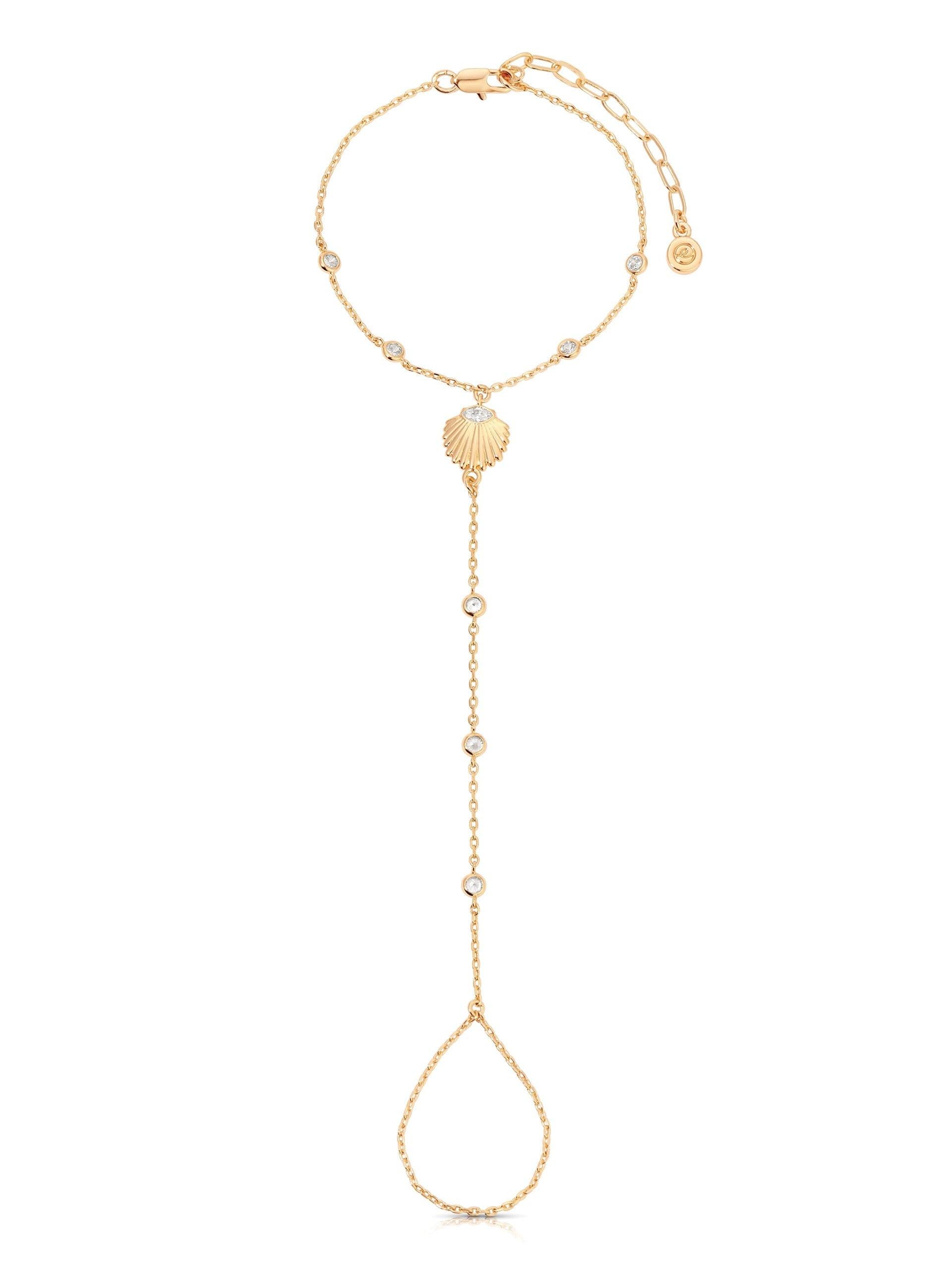Santorini Shell Hand Chain - Flying Tomato - Hand Harness - Ettika