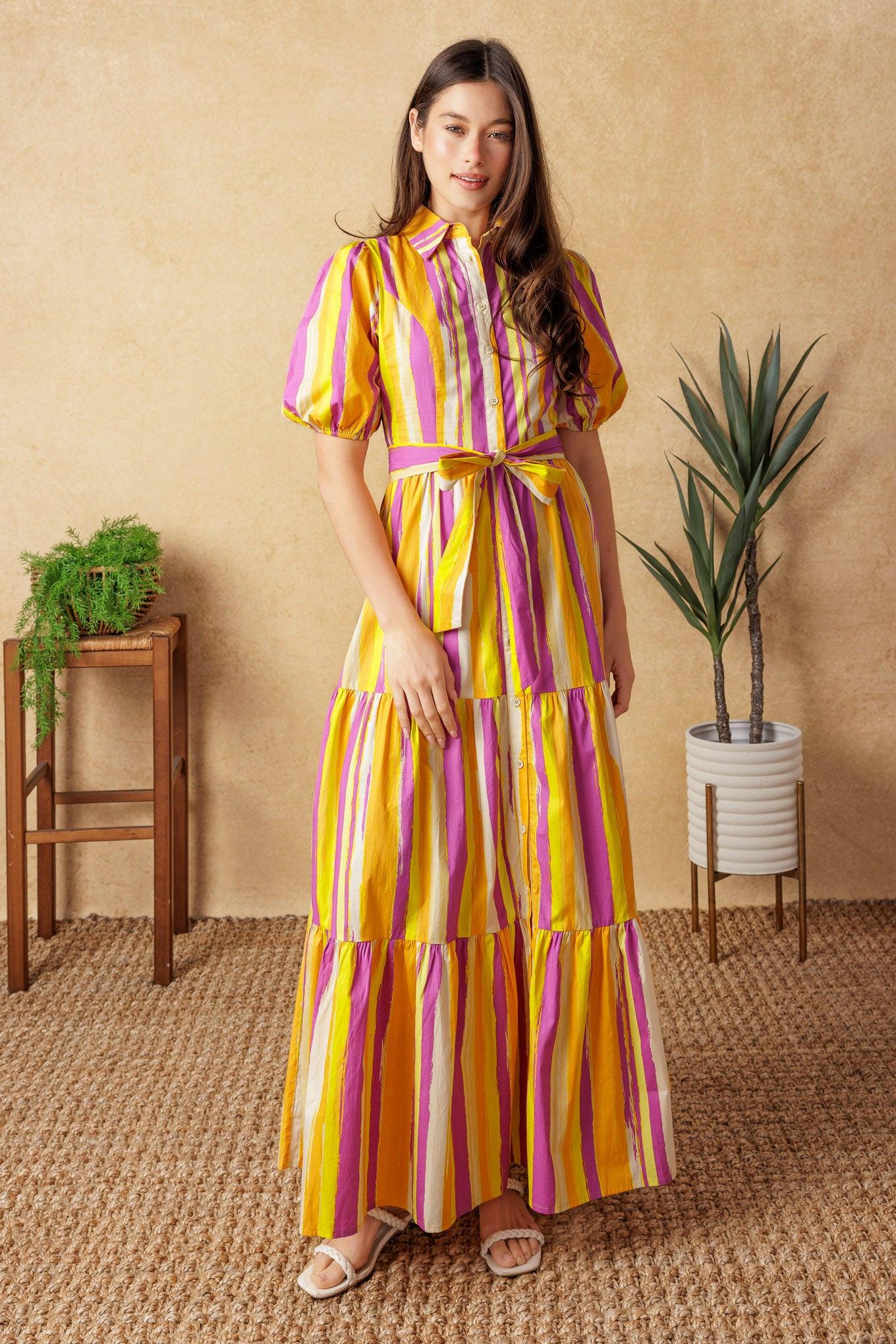 SOIREE SWEETNESS POPLIN MAXI DRESS - Flying Tomato - DRESSES - Flying Tomato