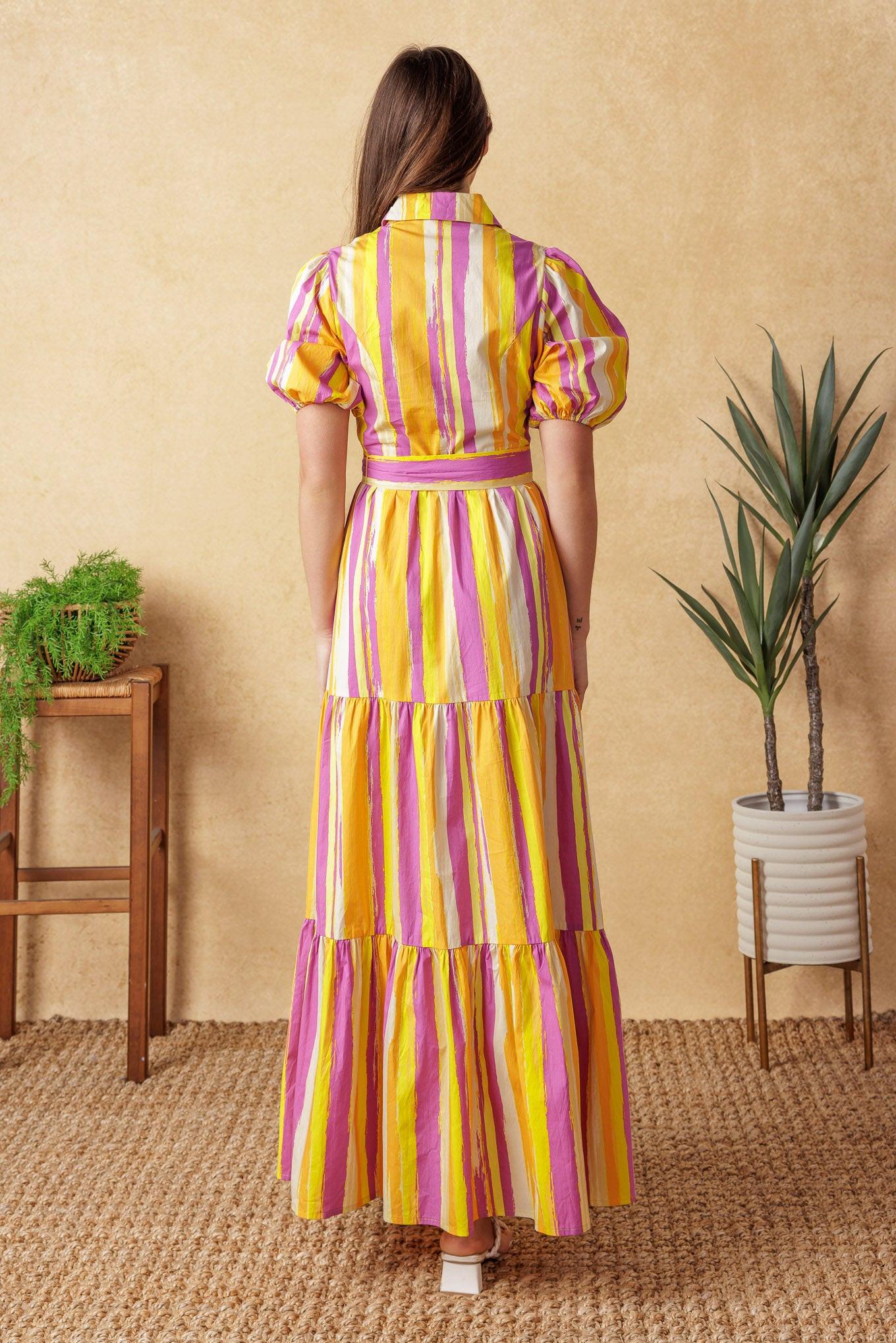 SOIREE SWEETNESS POPLIN MAXI DRESS - Flying Tomato - DRESSES - Flying Tomato