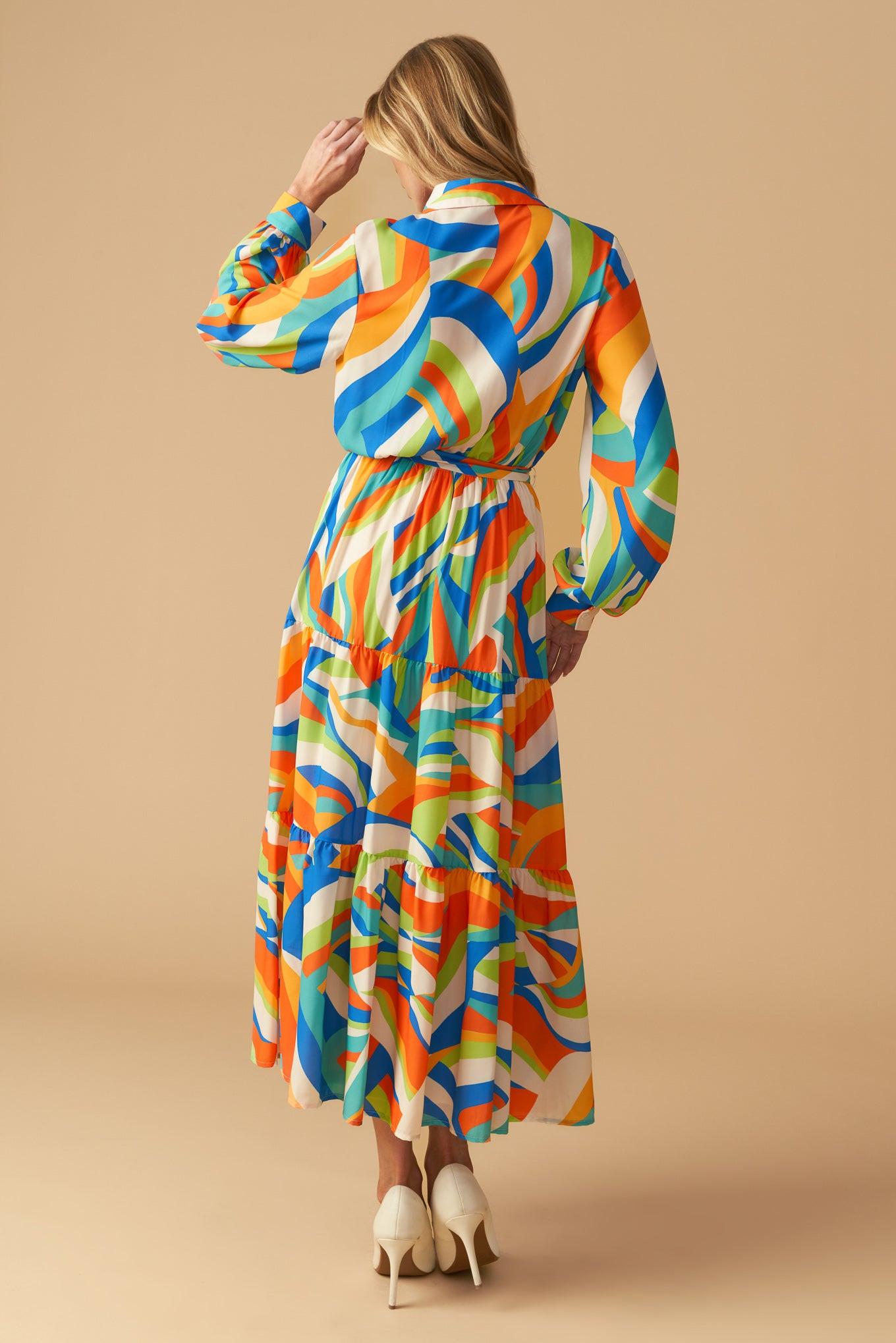 GLAM ATTITUDE WOVEN MIDI SHIRT DRESS.