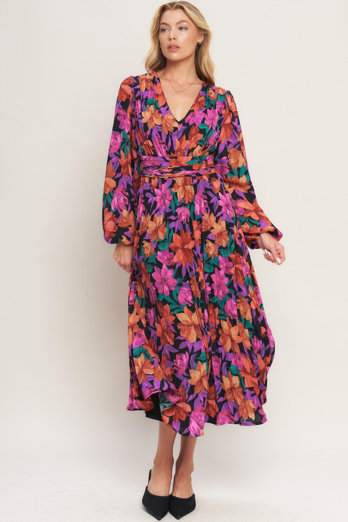 OUR BEAUTIFUL LOVE WOVEN MIDI DRESS.
