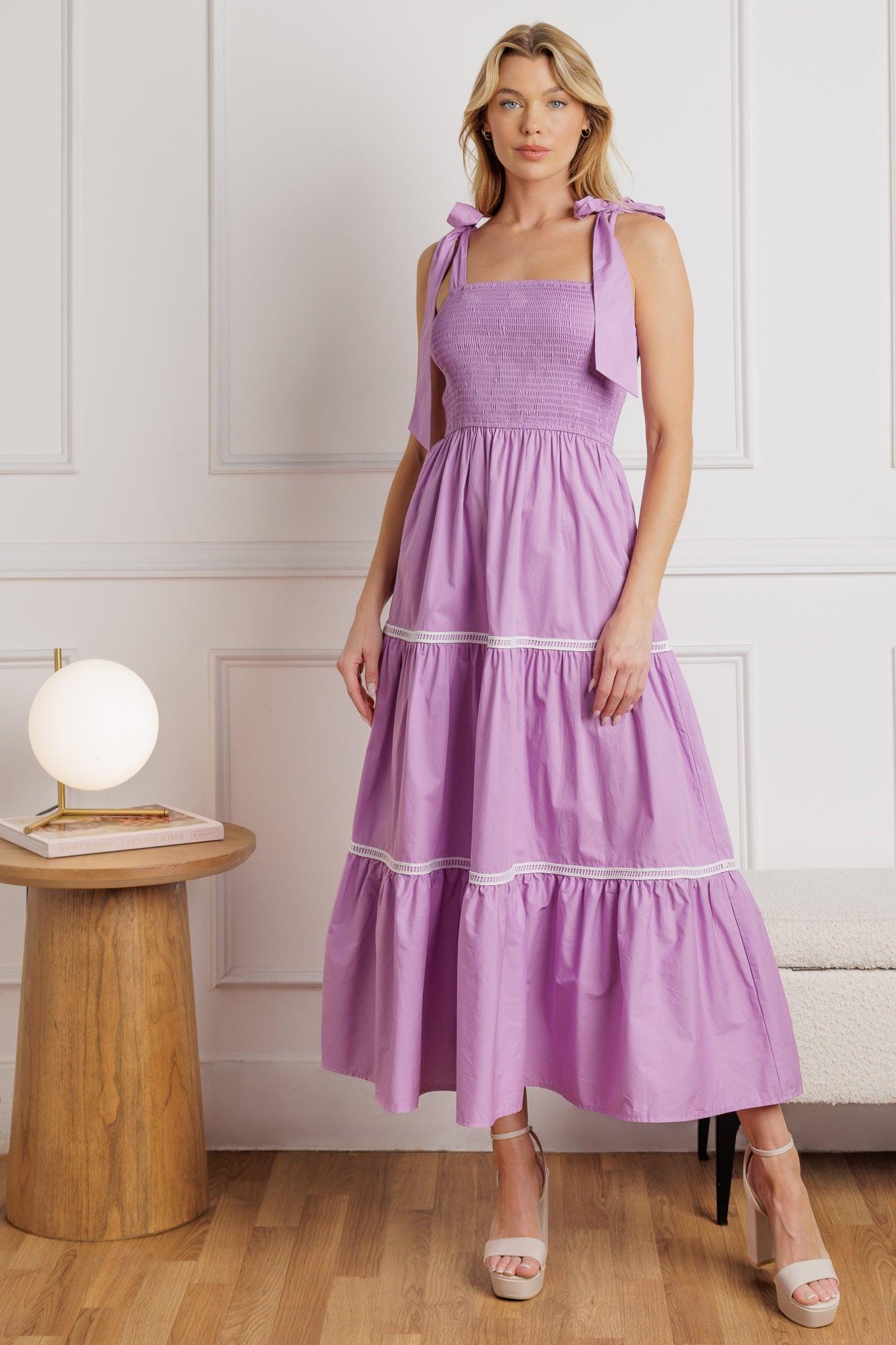 BETTER THAN EVER POPLIN MIDI DRESS.