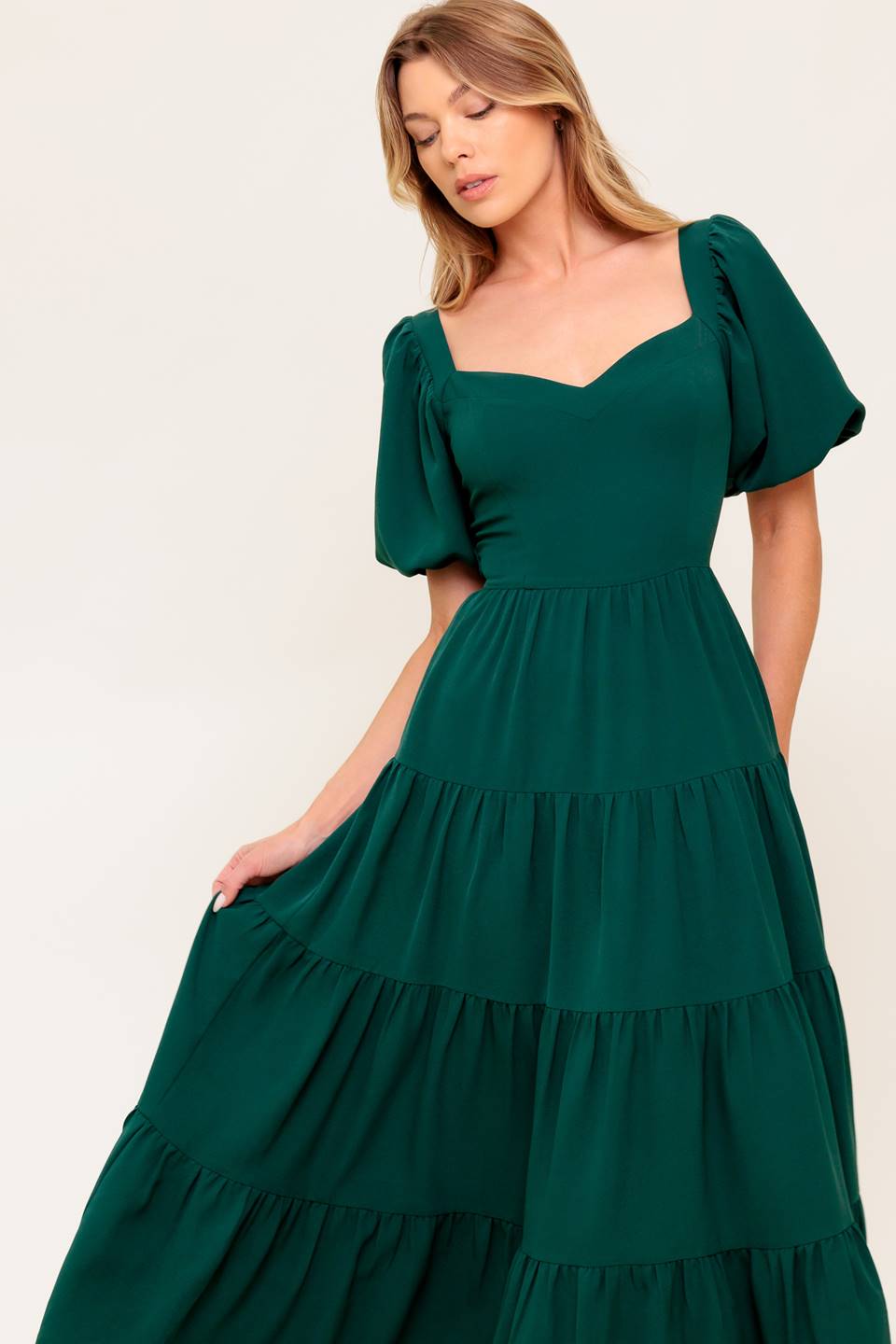 READY WHEN YOU ARE WOVEN MIDI DRESS