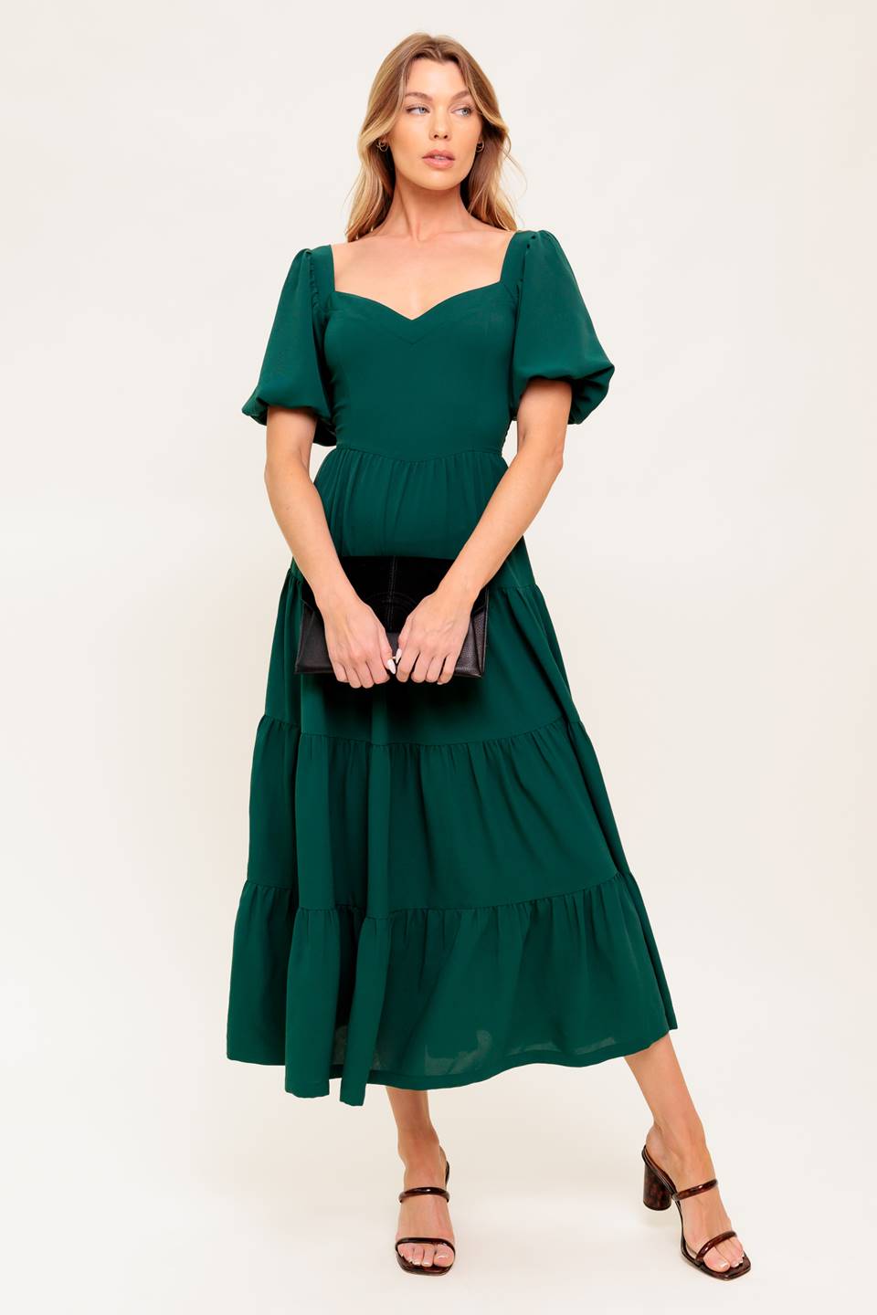 READY WHEN YOU ARE WOVEN MIDI DRESS