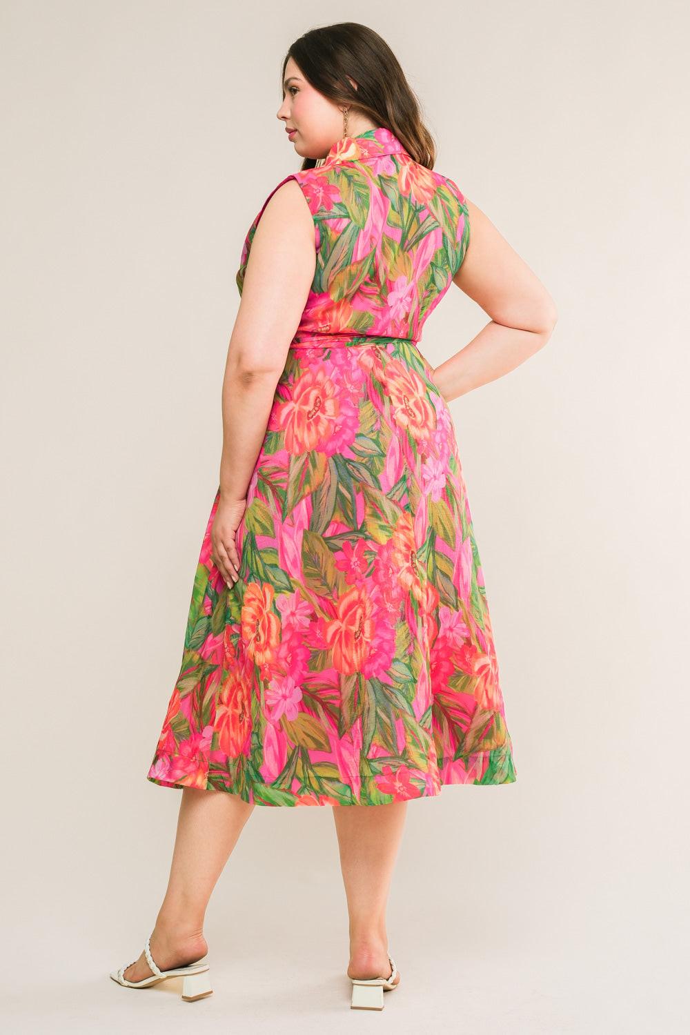 EVERYDAY DREAMS WOVEN MIDI DRESS.