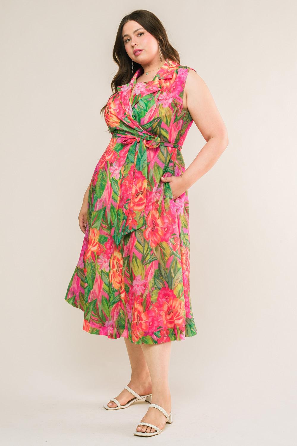 EVERYDAY DREAMS WOVEN MIDI DRESS.