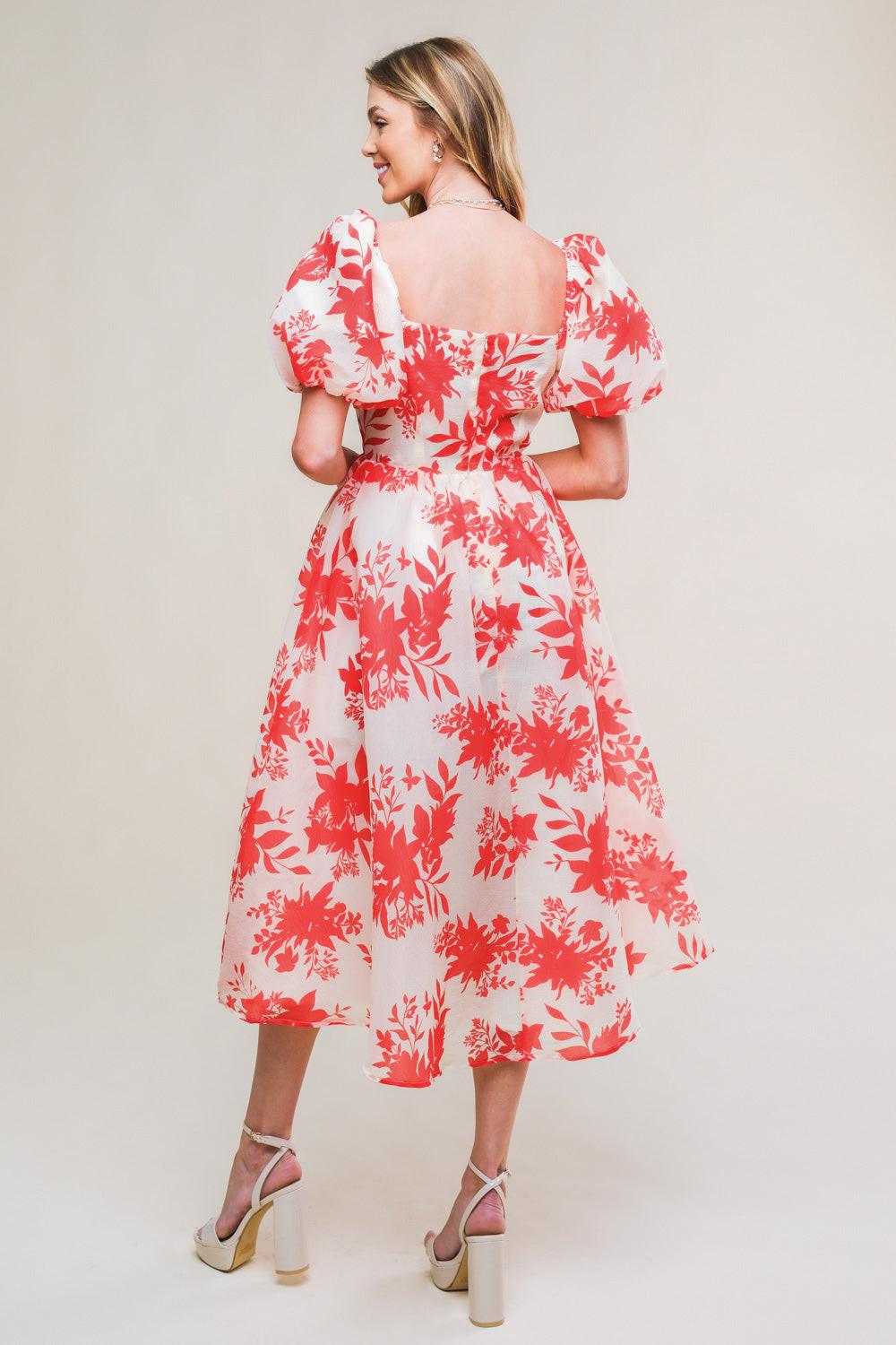 SUCCESSFULLY CUTE WOVEN MIDI DRESS.