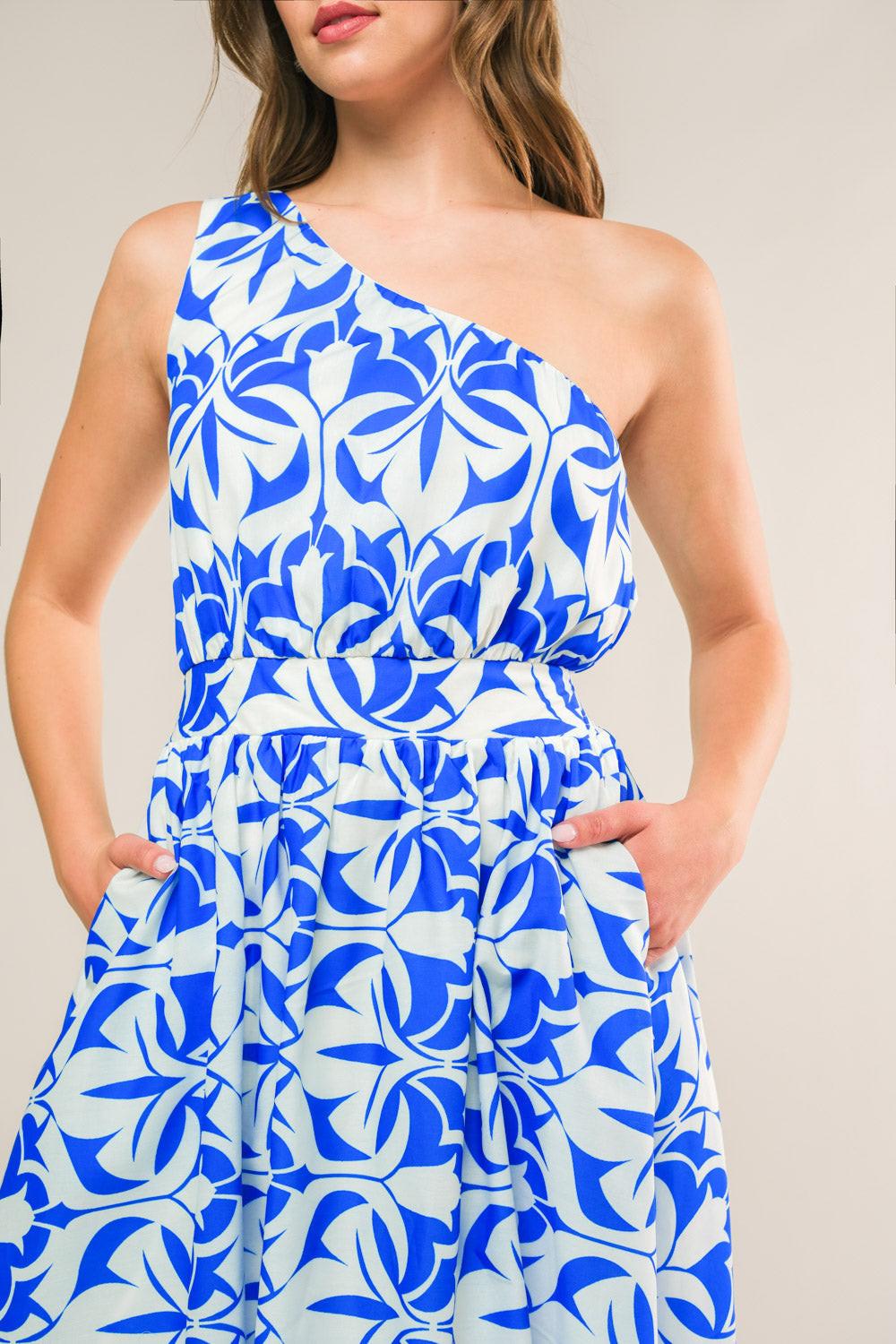 FEEL THE BEAT WOVEN MIDI DRESS.