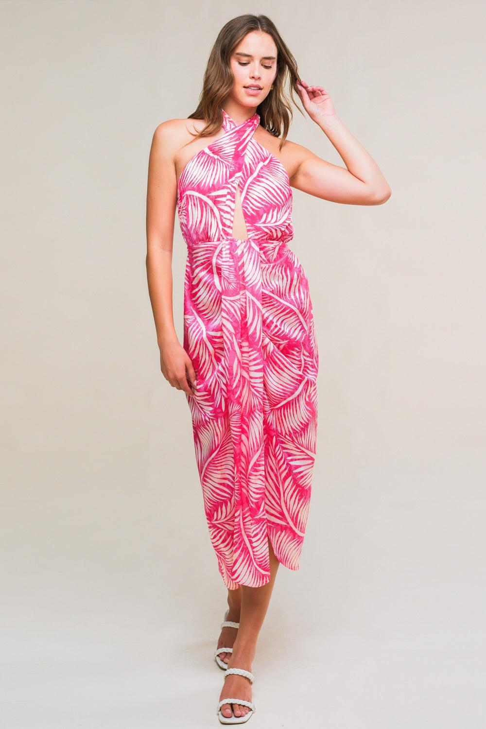 BREEZY WALKS MIDI DRESS.