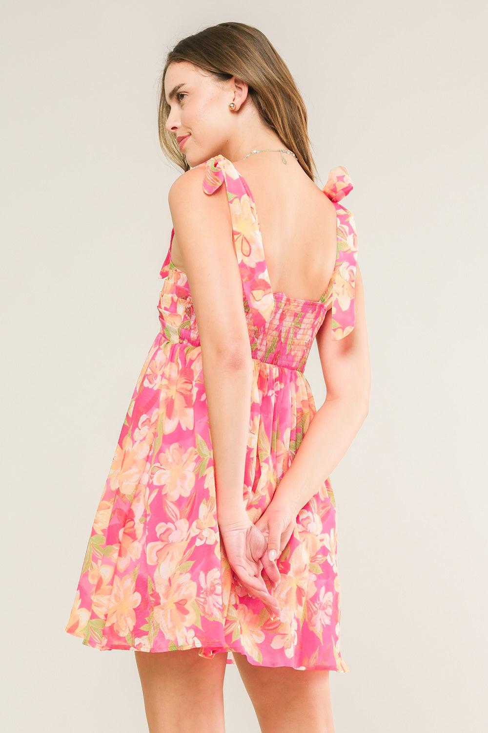 TALK OF THE TOWN WOVEN MINI DRESS.