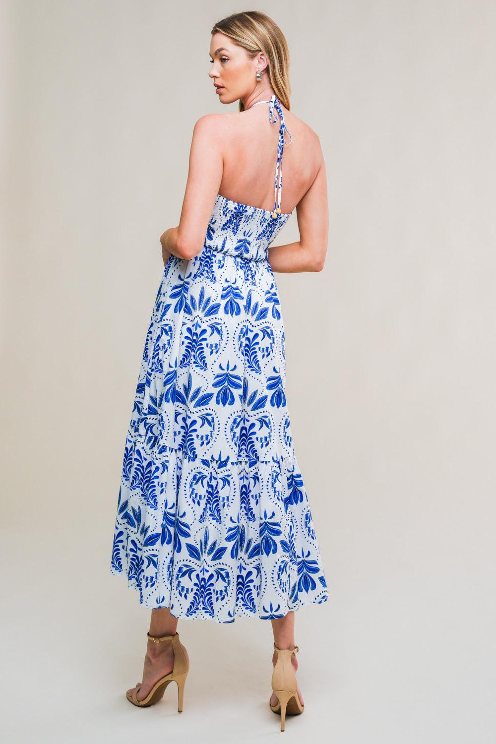 FLAWLESS SENSATION WOVEN MIDI DRESS.