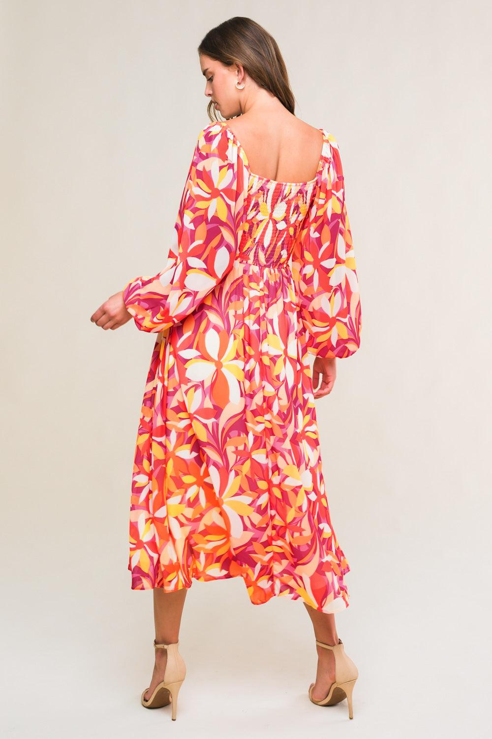 AMAZING EVENING WOVEN MIDI DRESS.