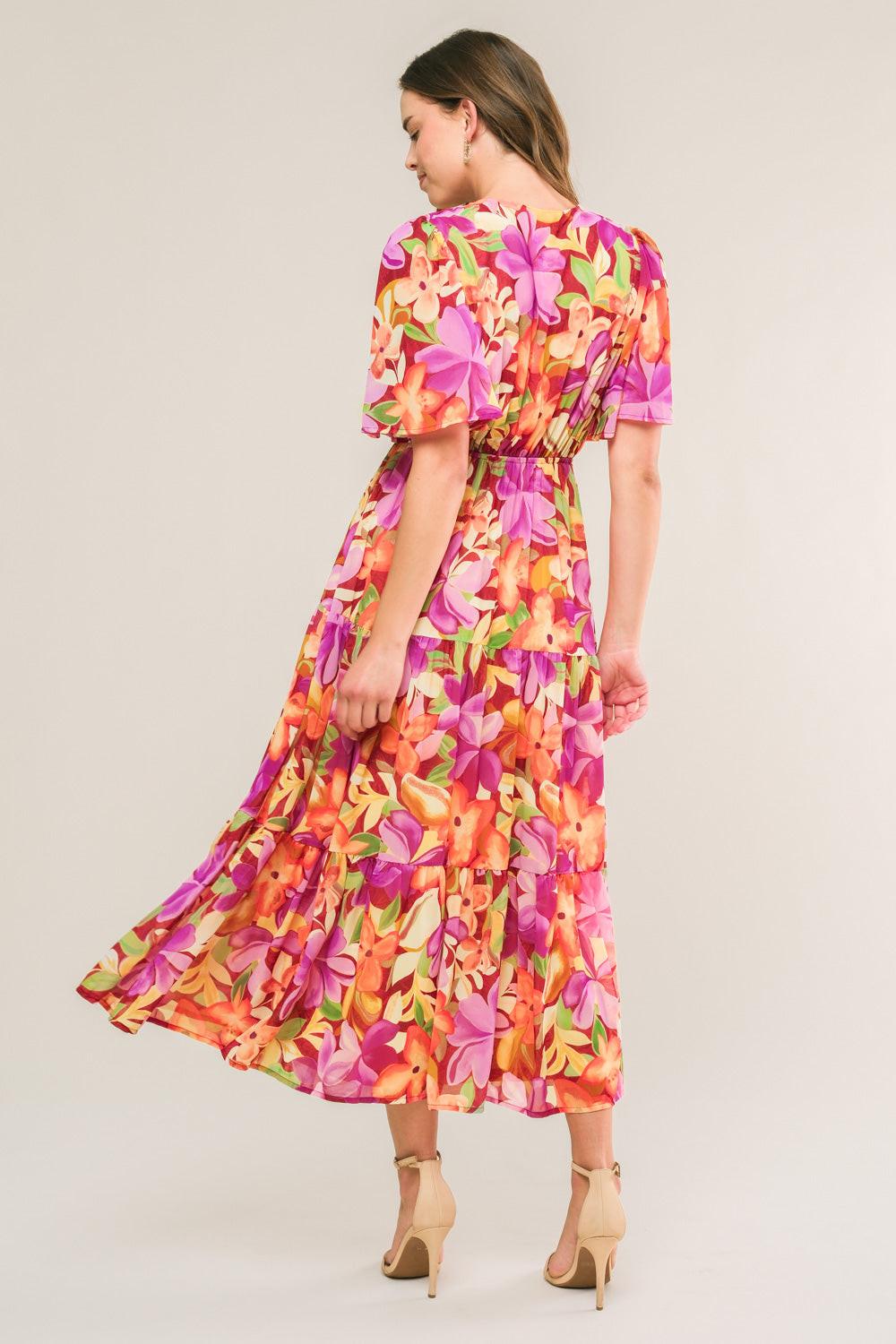 START LOOKING WOVEN MIDI DRESS.