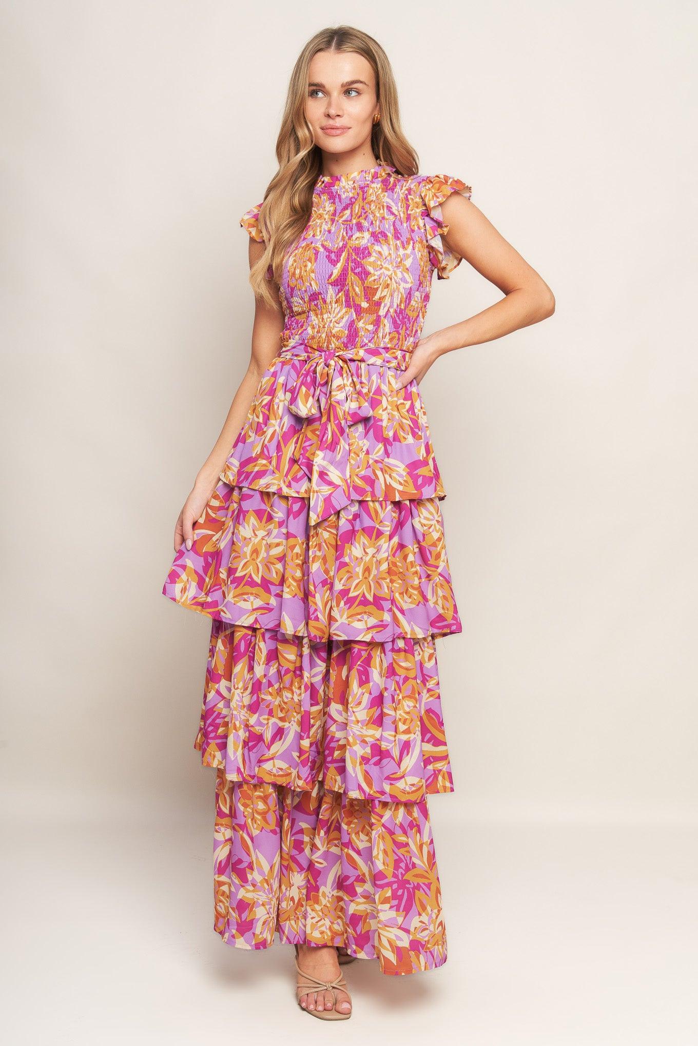 GETTING STARTED WOVEN MIDI DRESS.