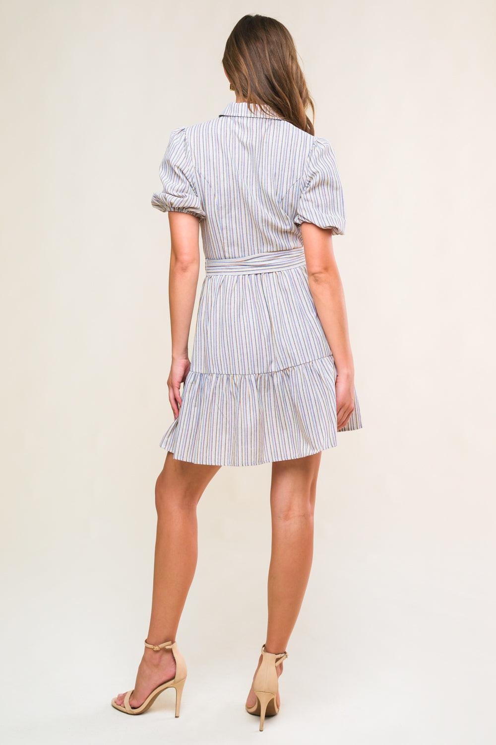 ADORABLE PRESENCE WOVEN MINI DRESS.