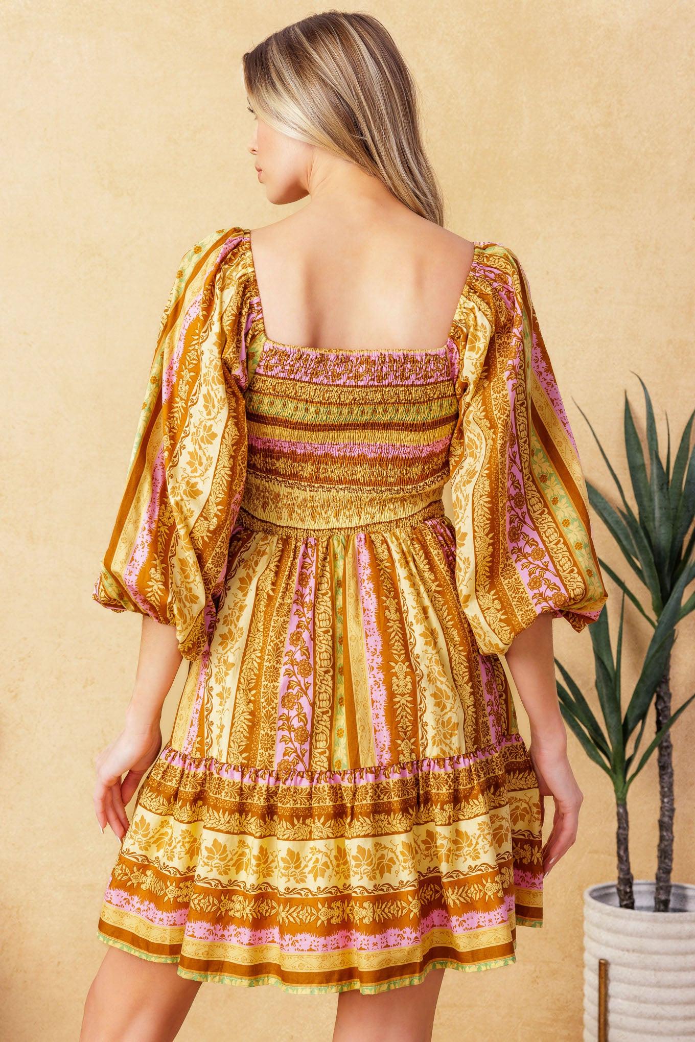 ALL MY PRIDE WOVEN MINI DRESS.