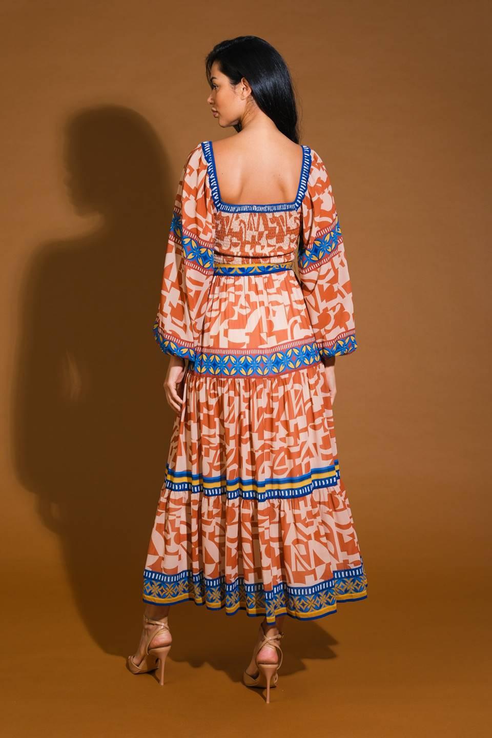 BITTER SWEET WOVEN MIDI DRESS.