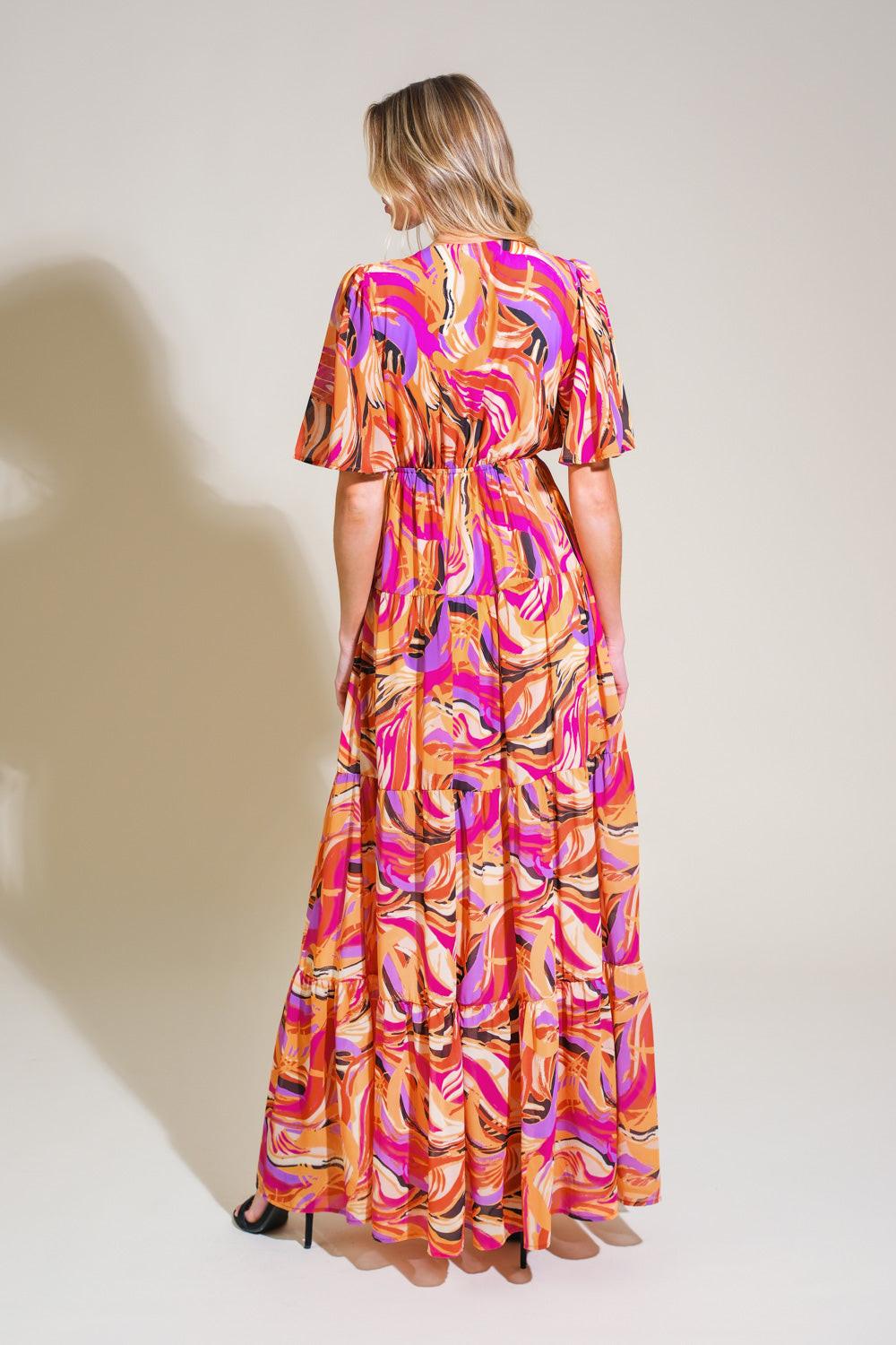 magenta floral maxi dress REFRESHING VIBE WOVEN MAXI DRESS l FLYING TOMATO – Flying Tomato