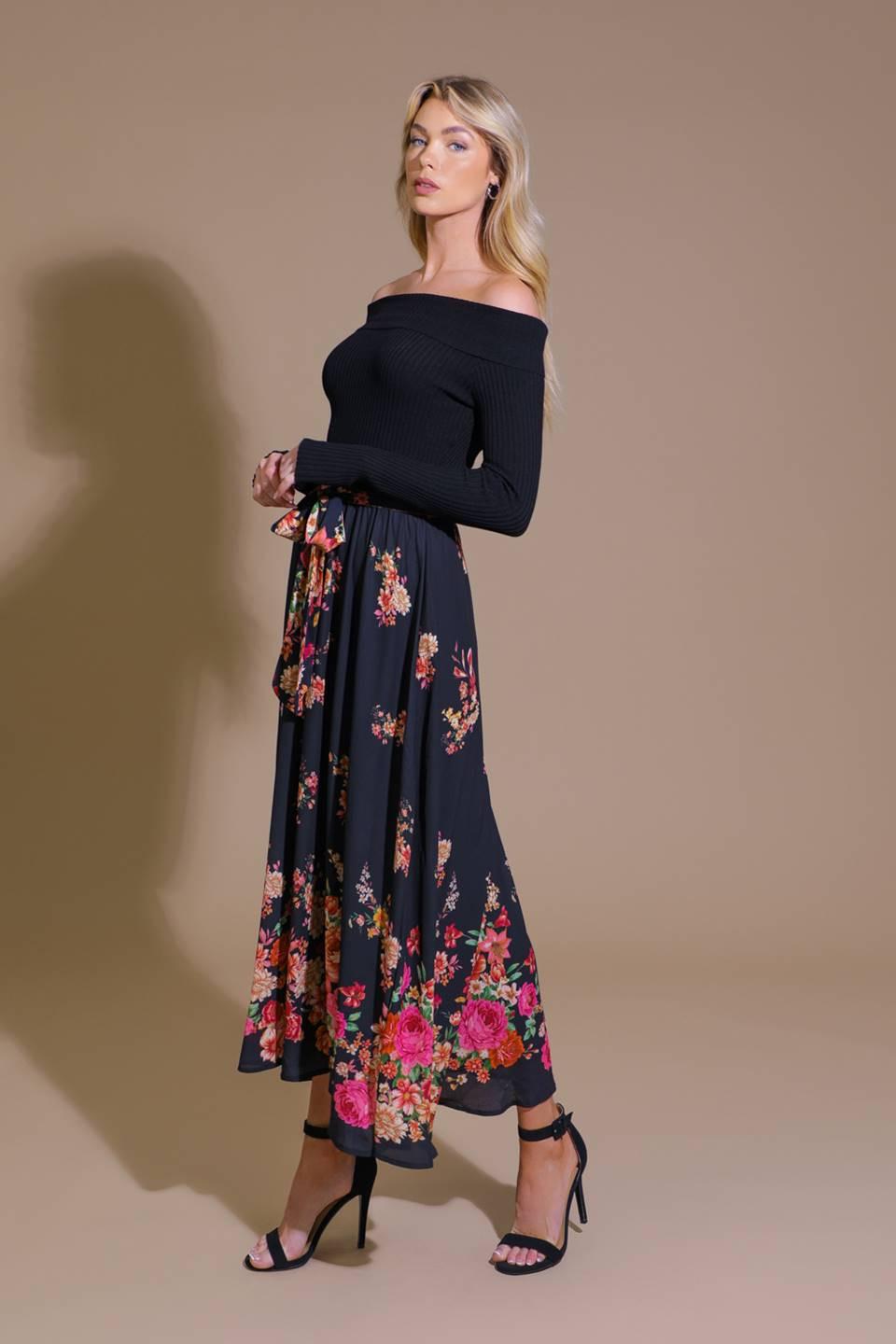 morning song maxi dress MORNING SONG SWEATER WOVEN MIDI DRESS l FLYING TOMATO – Flying Tomato