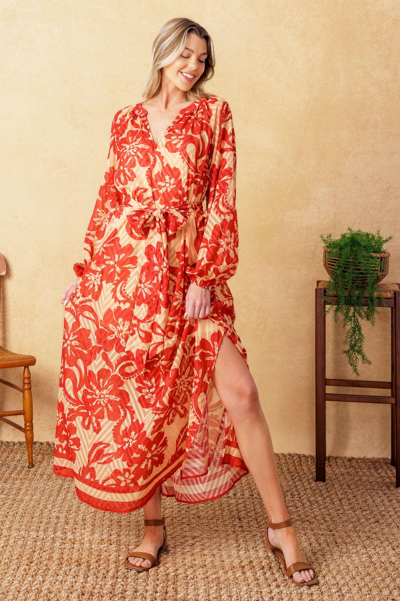BACK IN ACTION WOVEN MIDI DRESS.