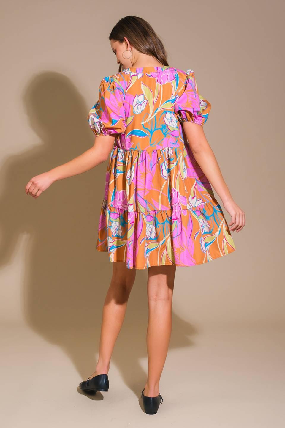 MOMENTOUS CUTENESS WOVEN MINI DRESS.