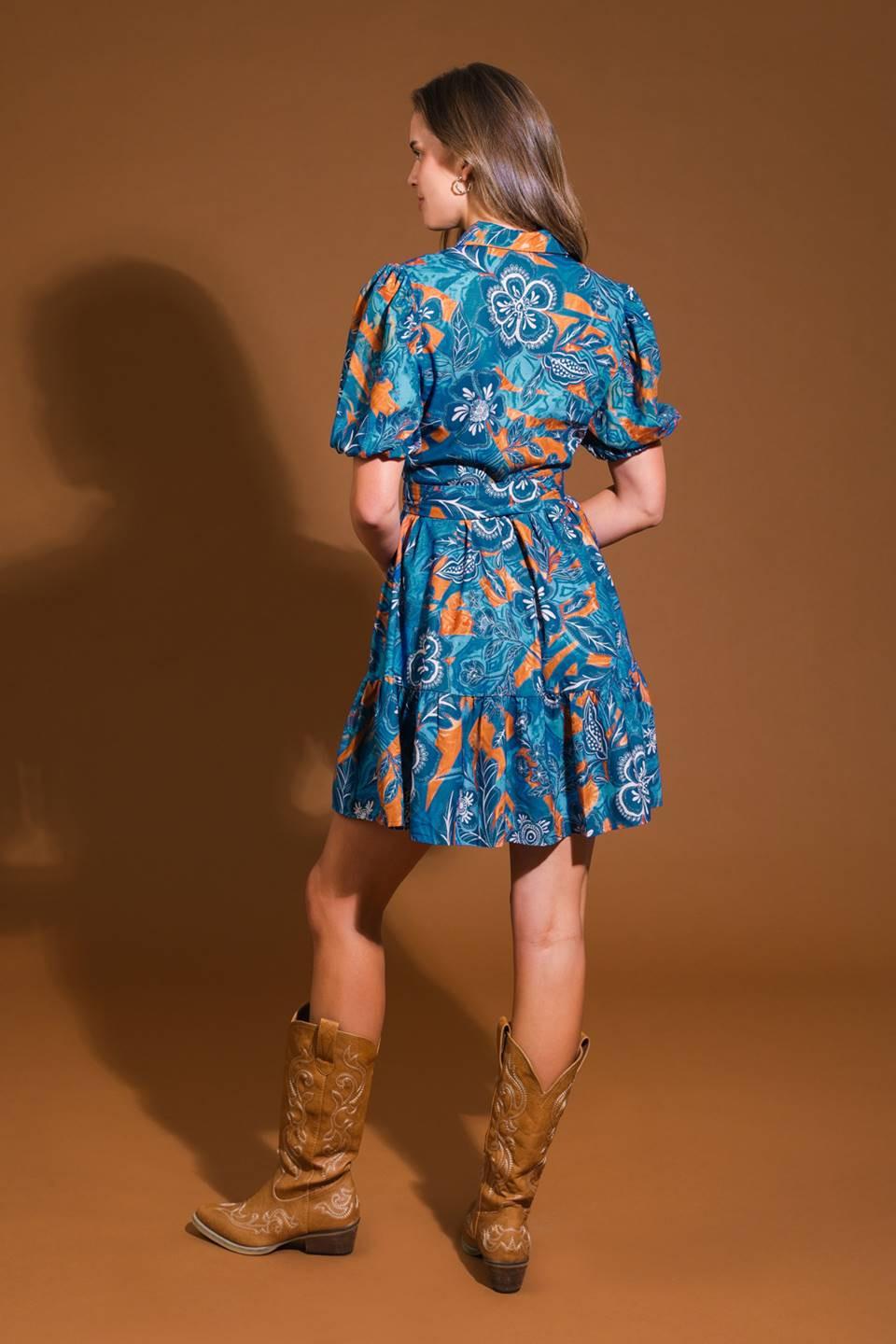 FLOWER GIRL WOVEN MINI DRESS.