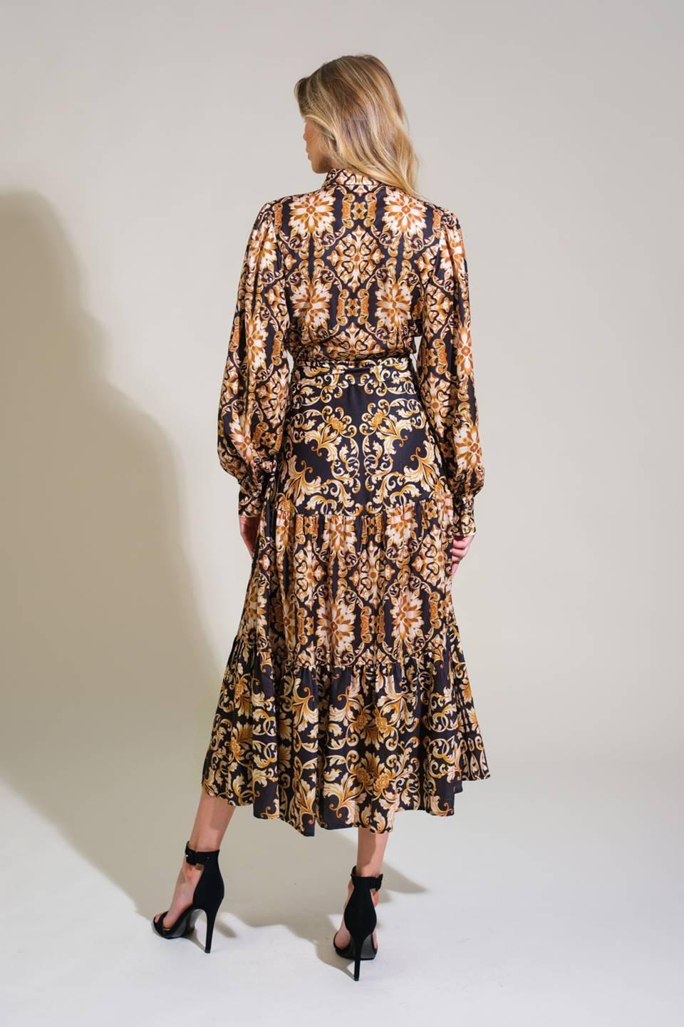 celestial print maxi dress CELESTIAL BEAUTY WOVEN MIDI DRESS l FLYING TOMATO – Flying Tomato
