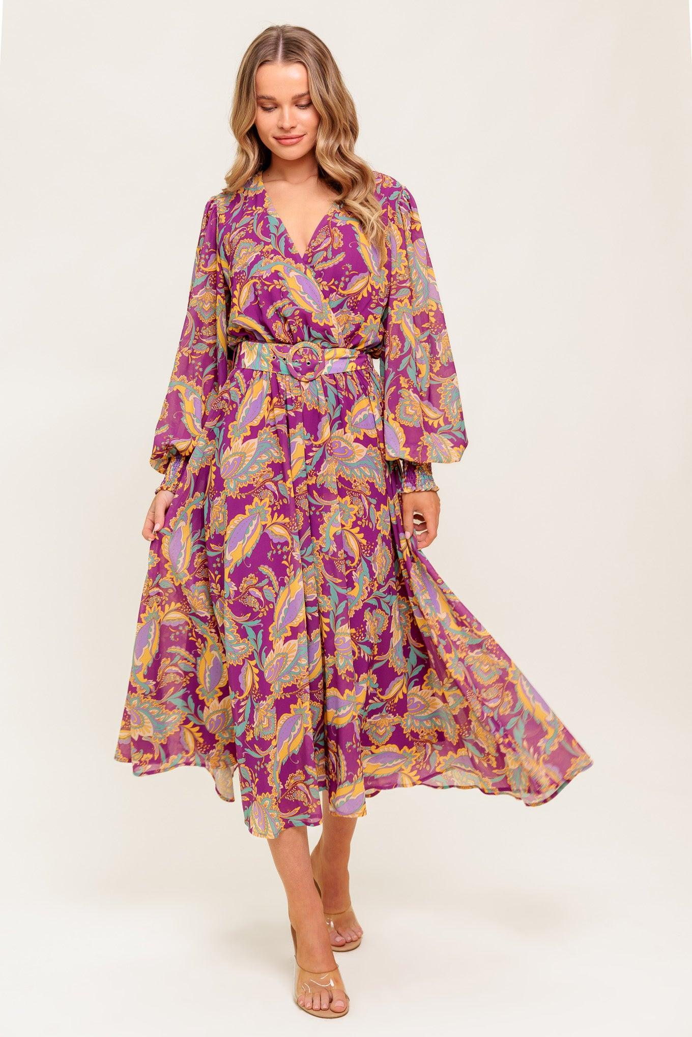 GOING WITH ELEGANCE WOVEN MIDI DRESS.