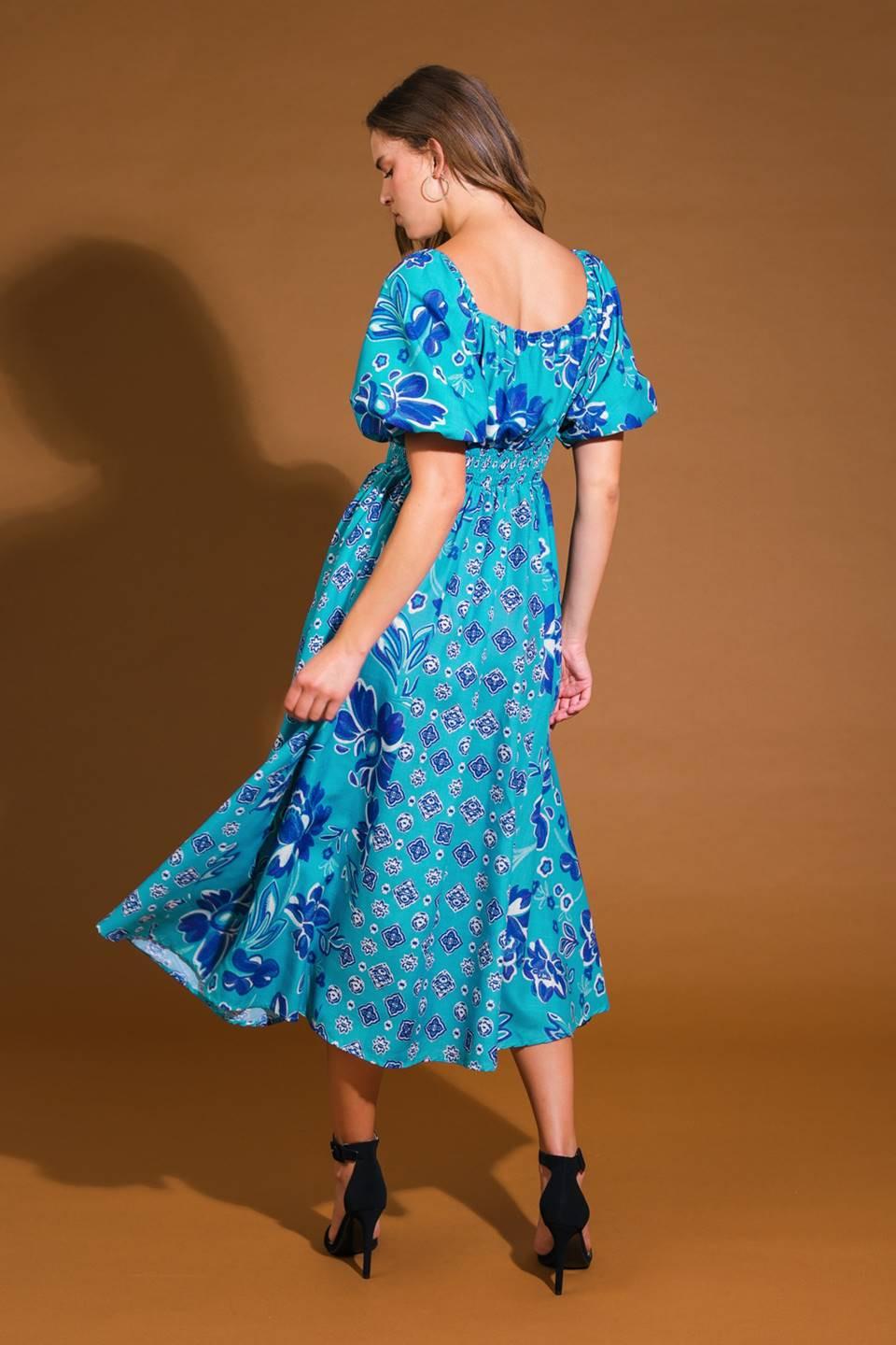 NEW CASTLE WOVEN MIDI DRESS.