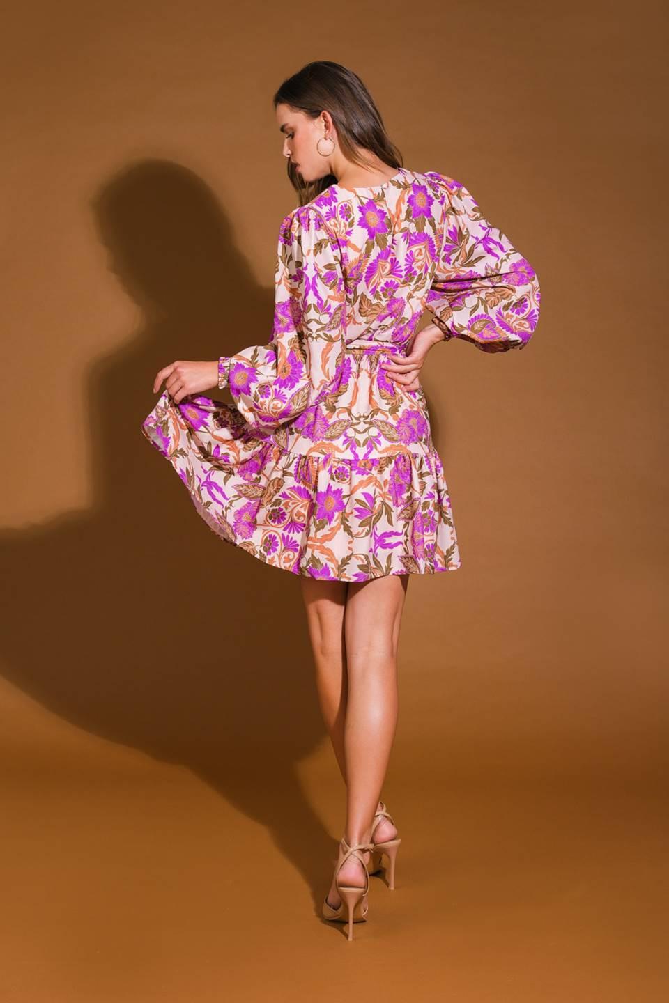 BLISSFUL STROLLS WOVEN MINI DRESS.