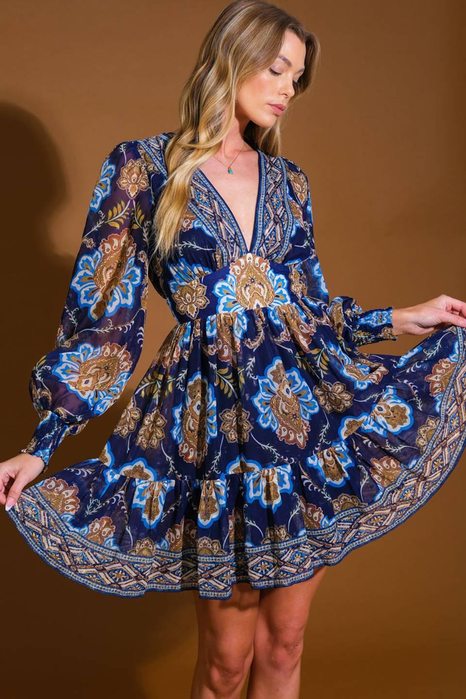 SO DELIGHTED WOVEN MINI DRESS.