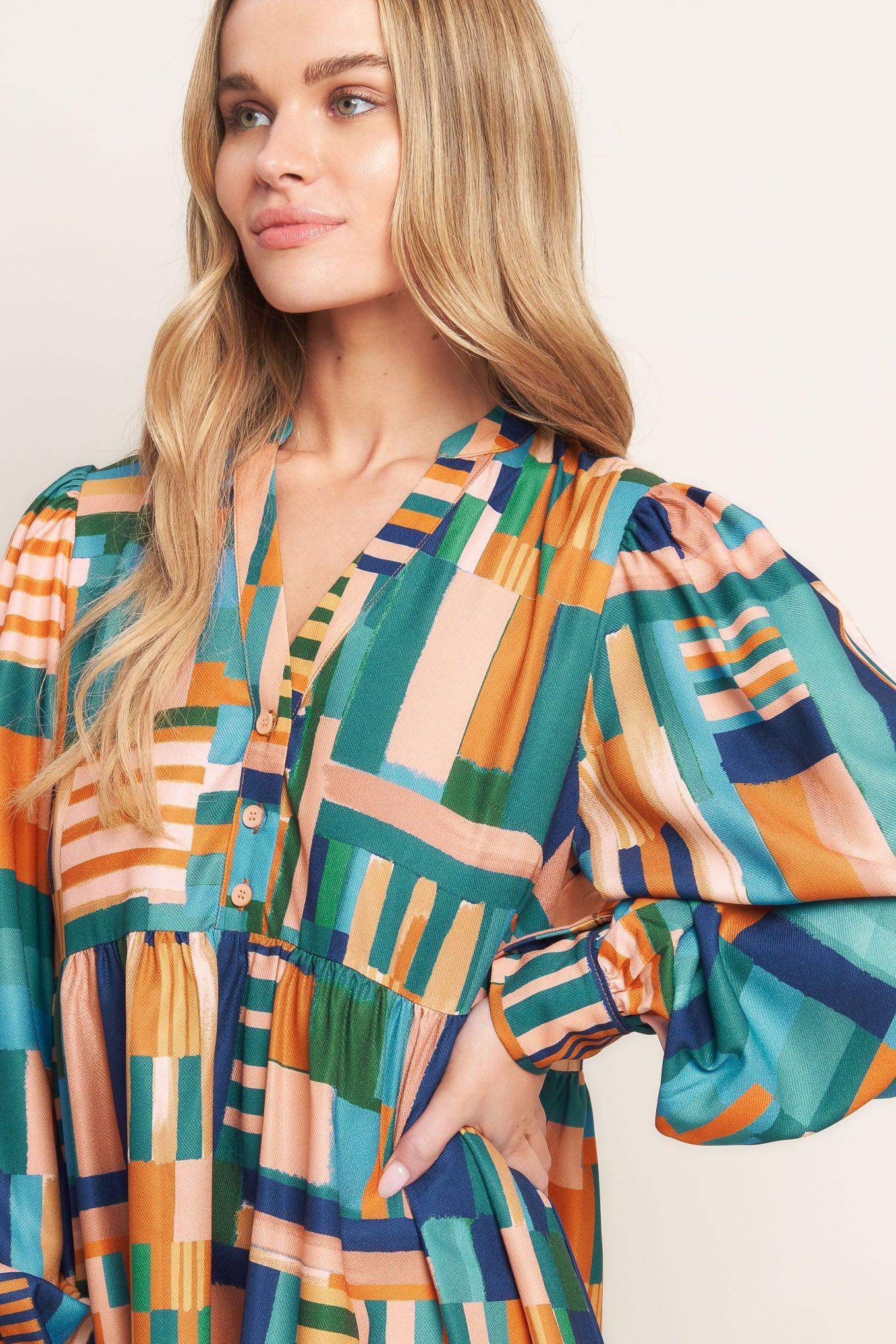 EFFORTLESS SELECTION WOVEN MINI DRESS.