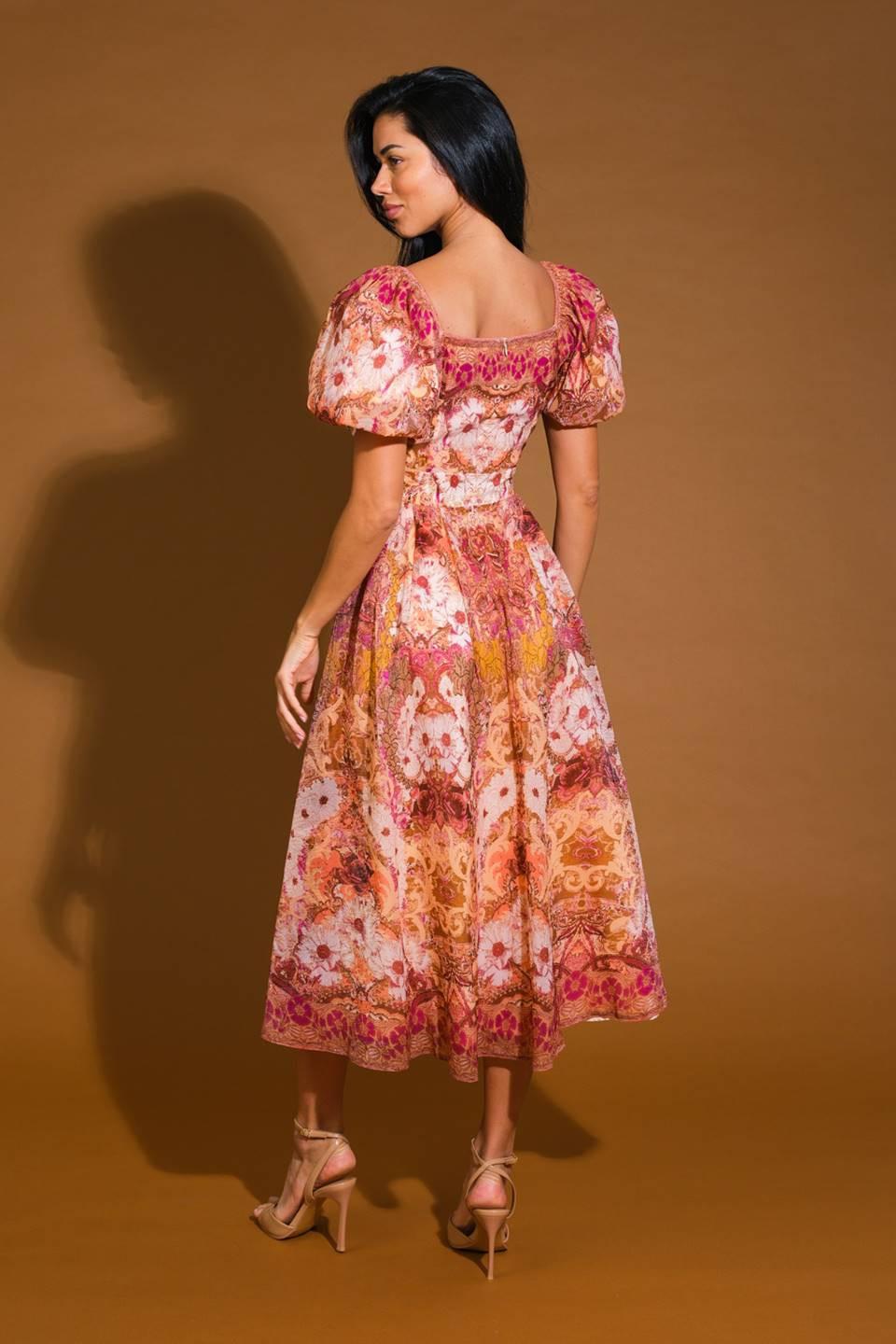 FOR GOOD WOVEN MIDI DRESS.