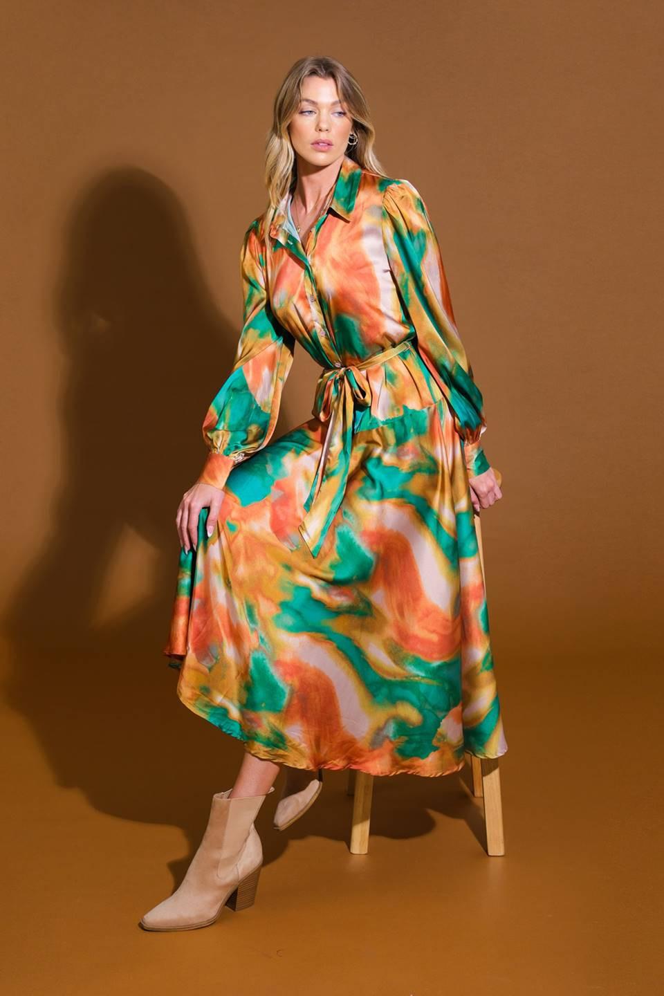 WANNA BE LOVED WOVEN MIDI DRESS.