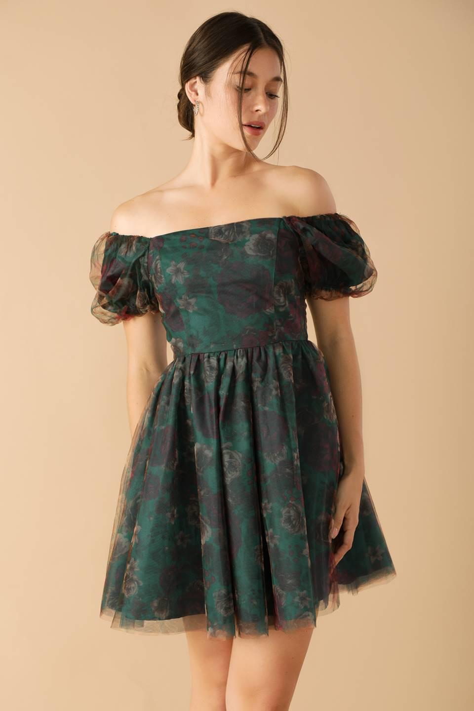 BE GOOD TO ME WOVEN ORGANZA DRESS.