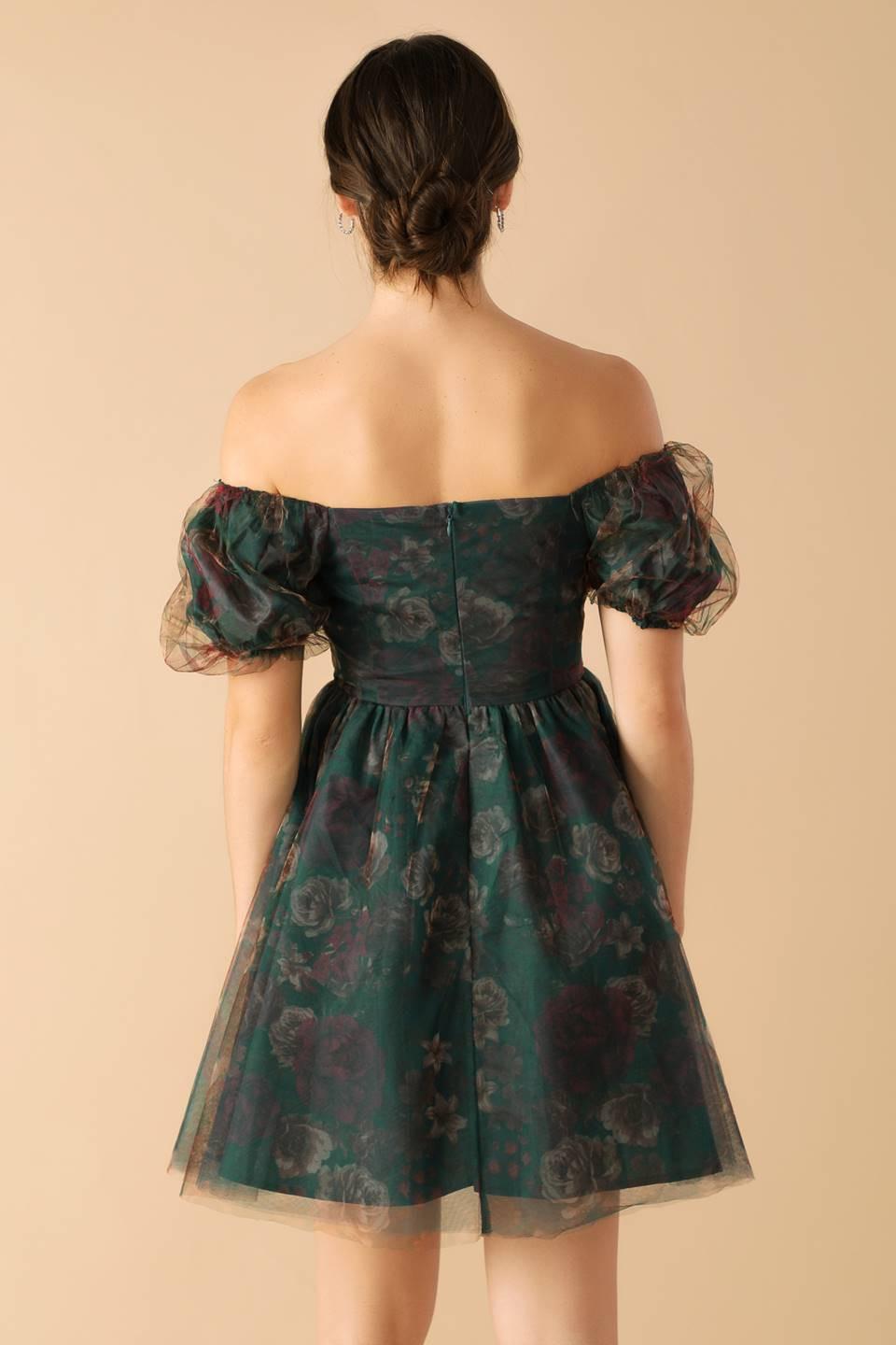 BE GOOD TO ME WOVEN ORGANZA DRESS.