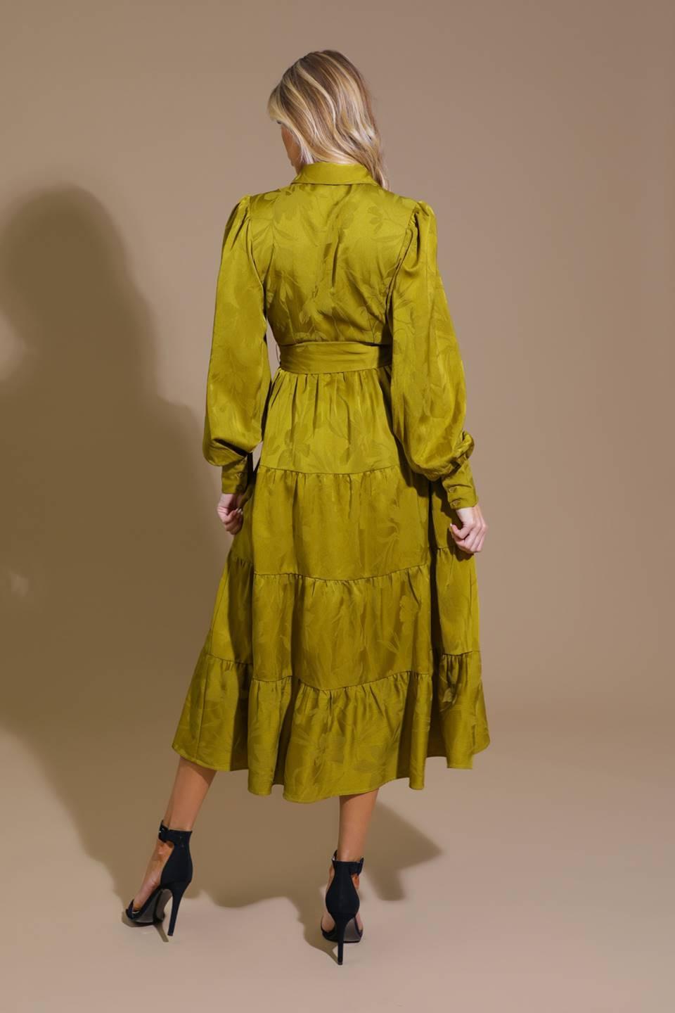 Total Appeal Woven Jacquard Midi Dress L Flying Tomato Avocado / L