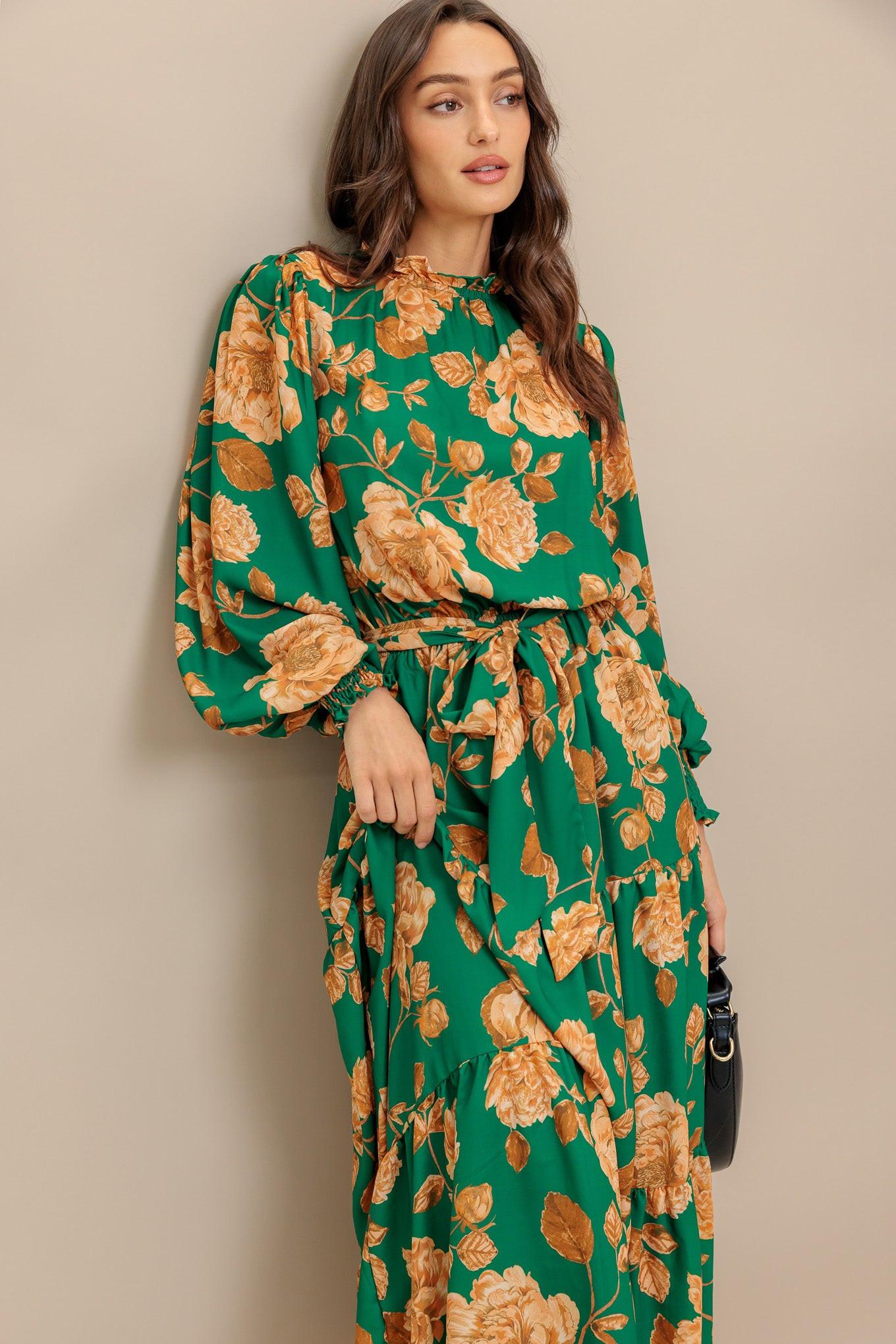 SONGS ABOUT YOU WOVEN MIDI DRESS.