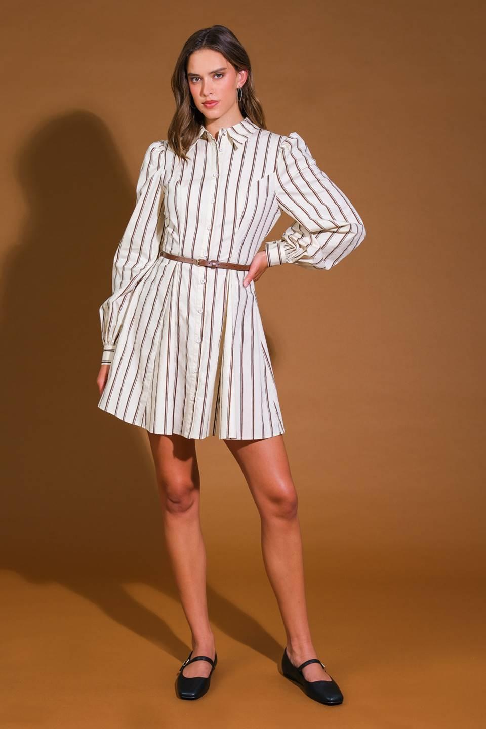 LUCKY TO HAVE YOU WOVEN MINI DRESS.