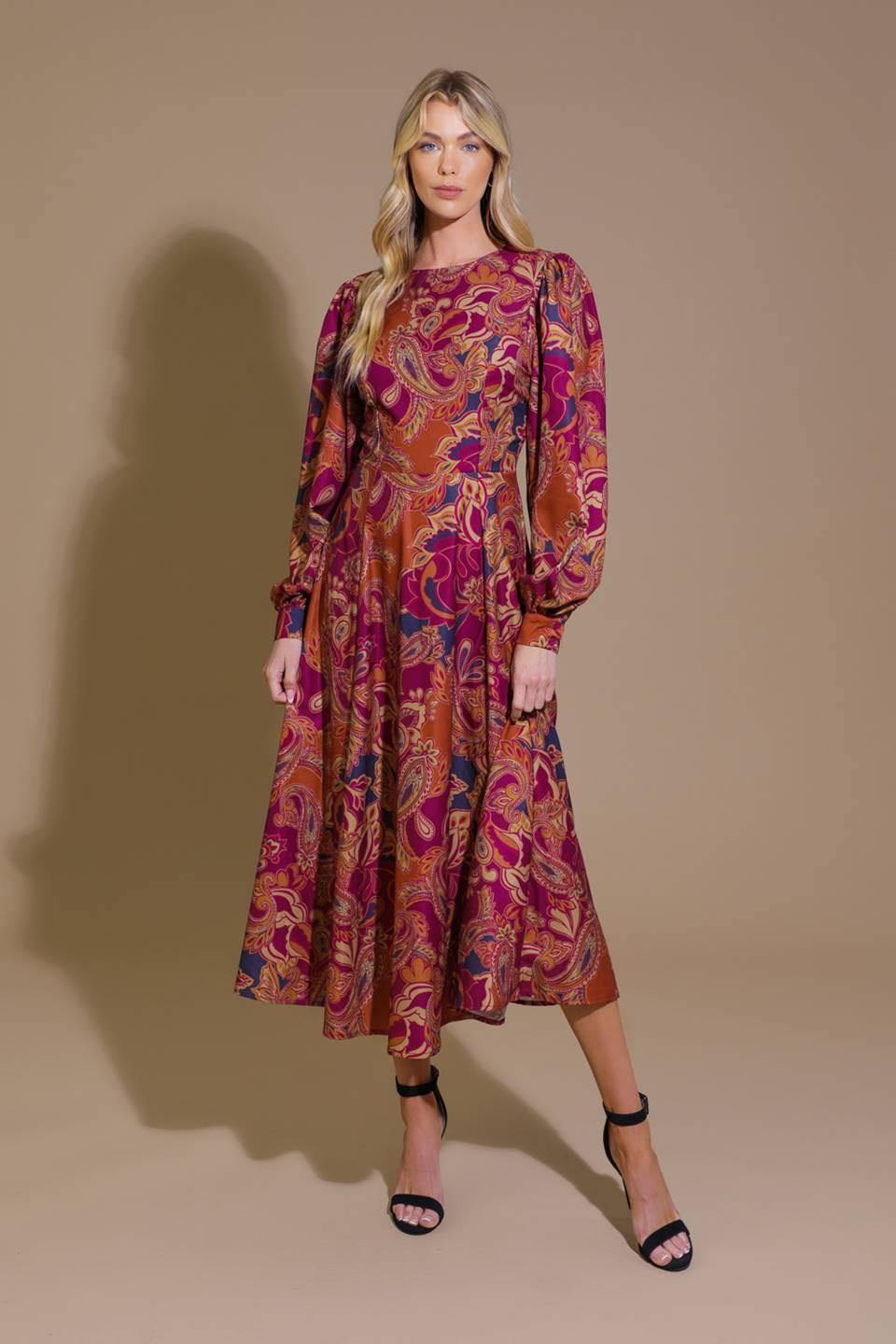 FOREVERMORE WOVEN MIDI DRESS.