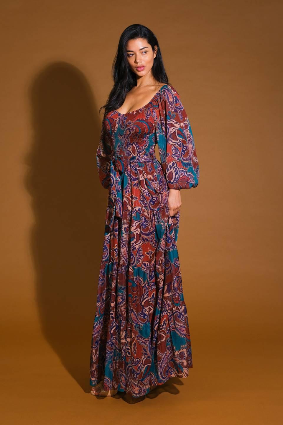 DARLING SENSATION WOVEN MAXI DRESS.
