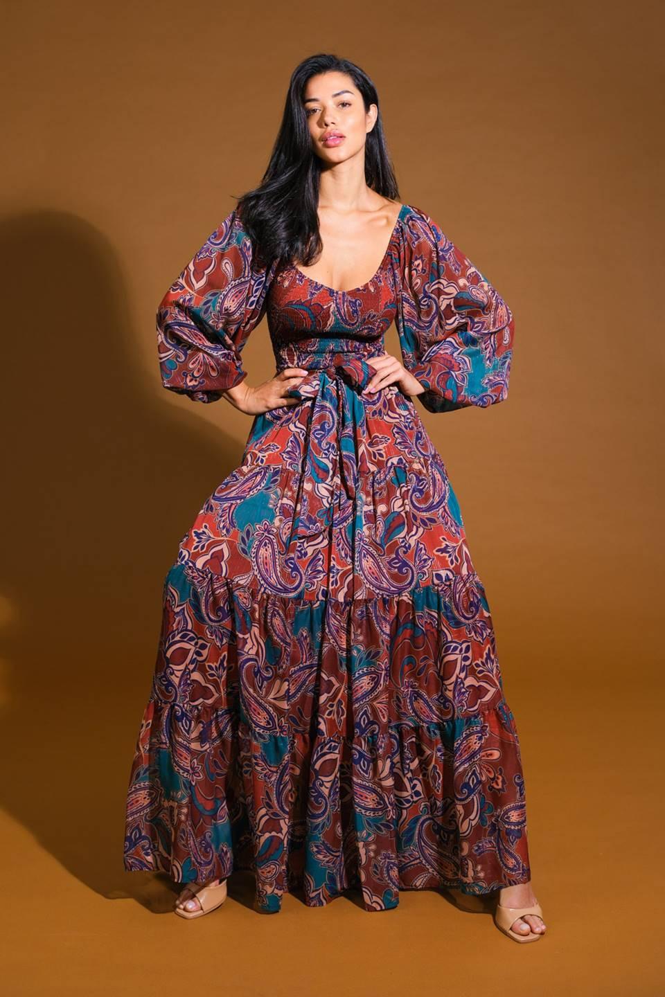 DARLING SENSATION WOVEN MAXI DRESS.