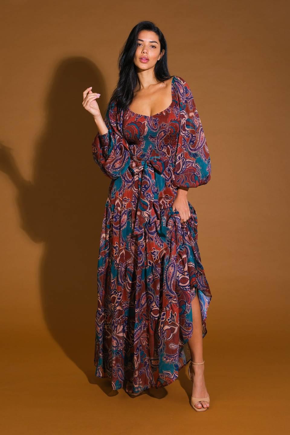 DARLING SENSATION WOVEN MAXI DRESS.