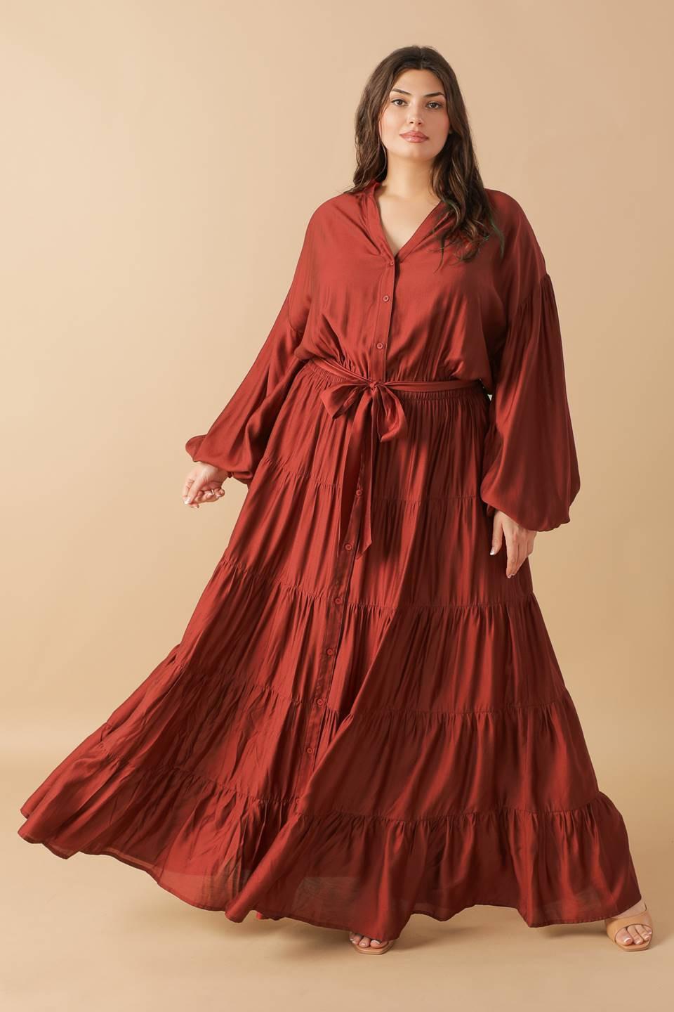 PERFECT POTENTIAL WOVEN MAXI DRESS.