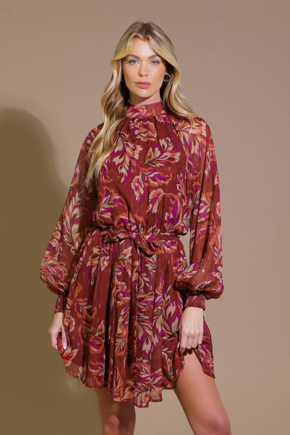 ARTISTIC ESSENCE WOVEN MINI DRESS.