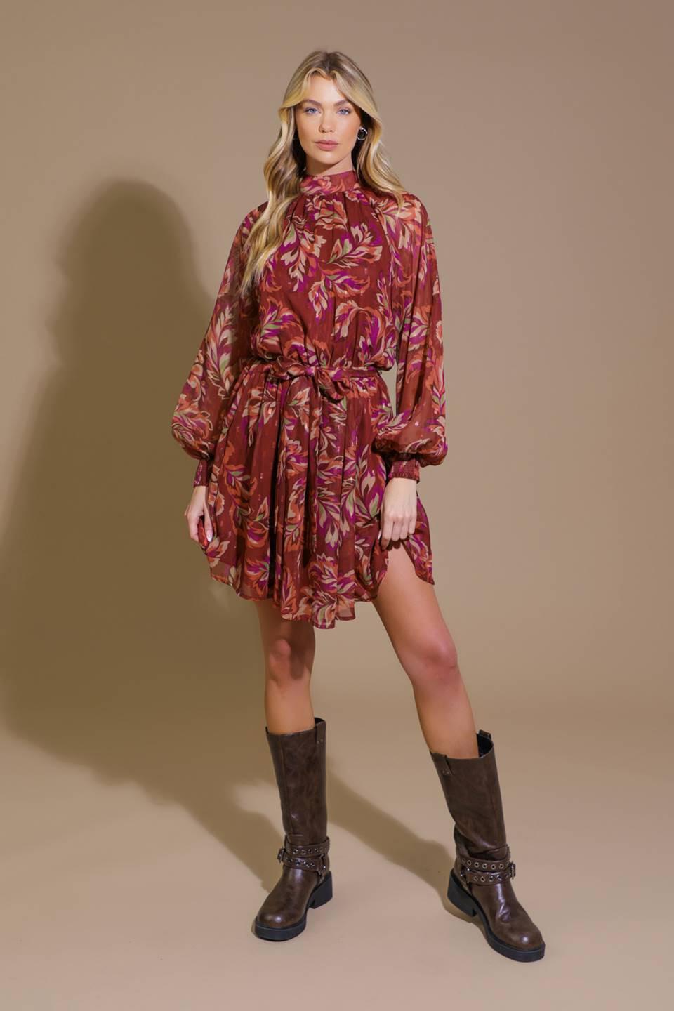 ARTISTIC ESSENCE WOVEN MINI DRESS.