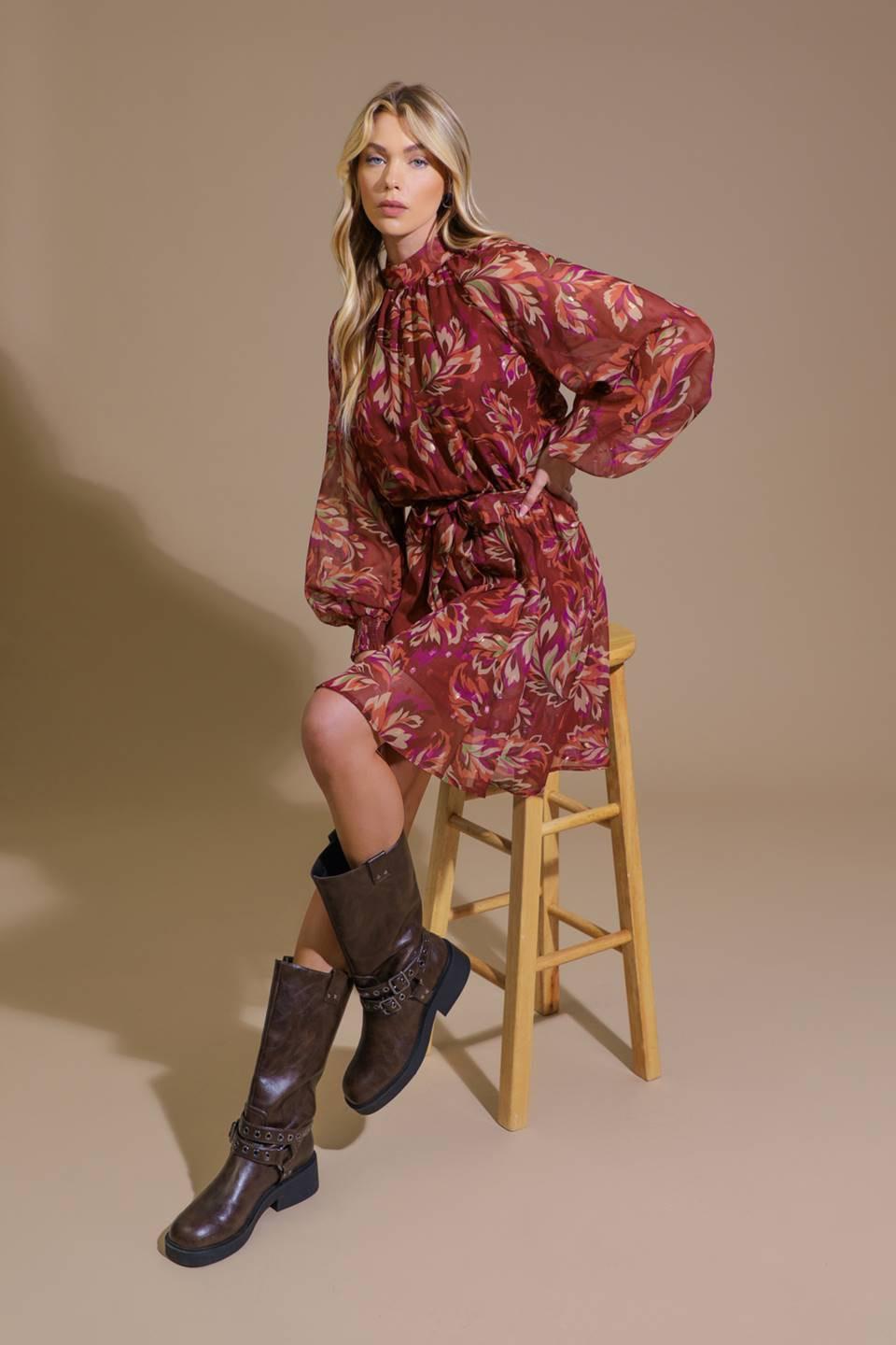 ARTISTIC ESSENCE WOVEN MINI DRESS.
