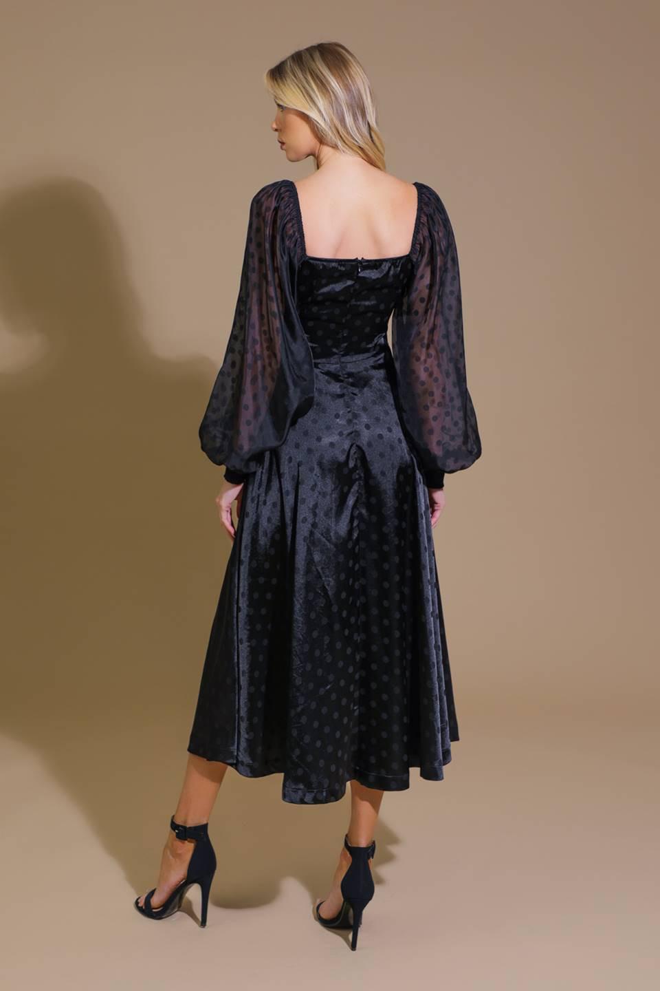 LUMINOUS VIBES WOVEN MIDI DRESS.