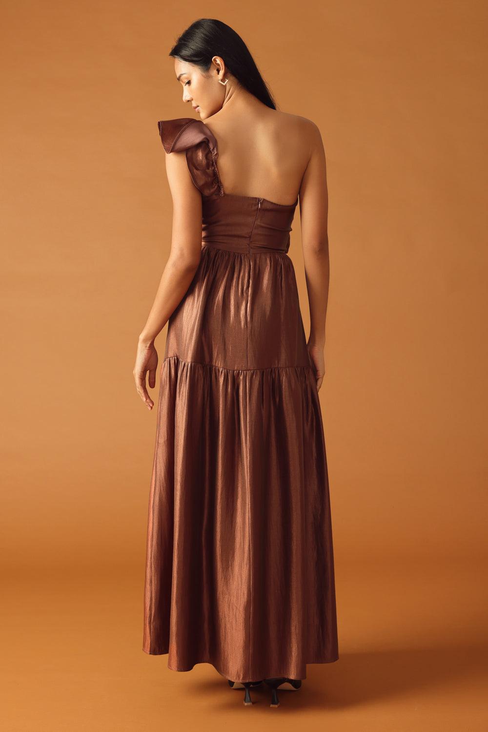 FIND THE ANSWER WOVEN MAXI DRESS.