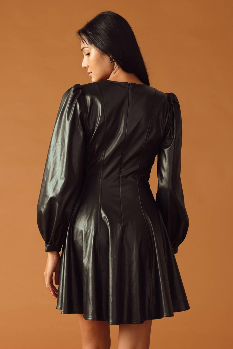 slim fit dress slacks Faux leather puff sleeve dress OhSewPeachy slim fit dress slacks Faux leather puff sleeve dress OhSewPeachy